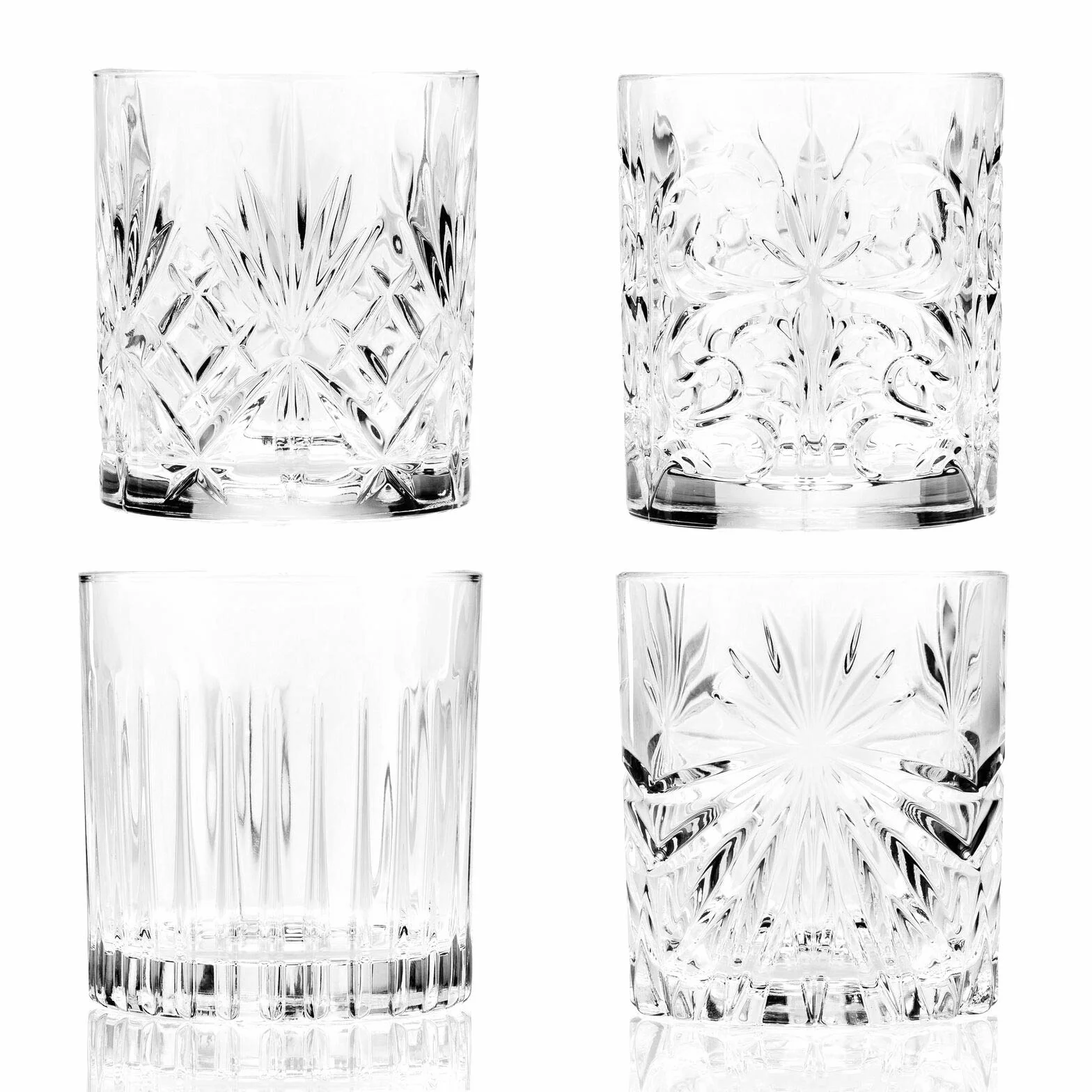 RCR Cristalleria Italiana Mixology 4 Bicchieri Vetro Trasparente