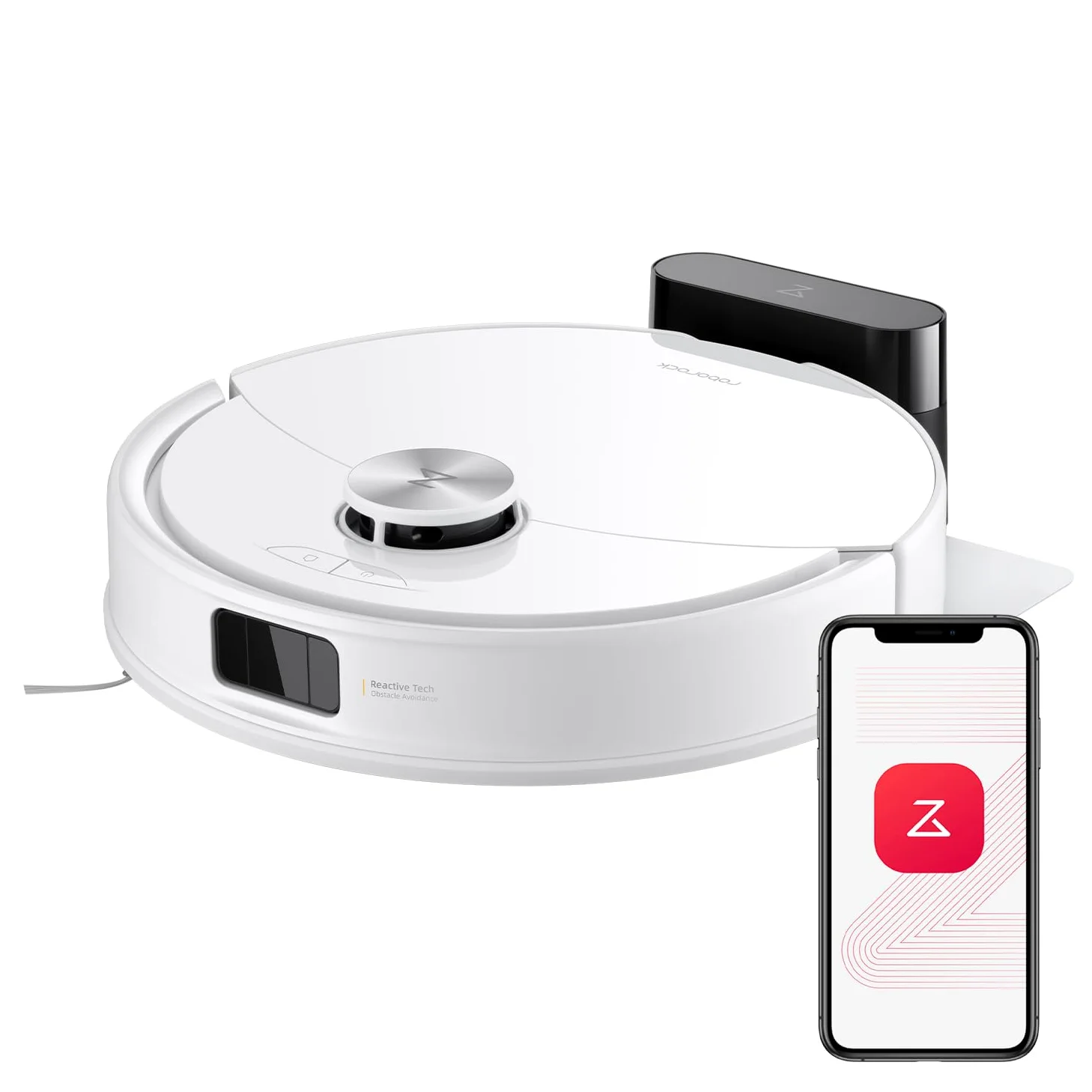 roborock Q10 S5 Robot Aspirapolvere, 10.000Pa, Panno Sollevabile, Pulizia VibraRise 2.0(3000 volte/min), Anti-groviglio, Evitamento degli Ostacoli, Strategie dei Tappeti, Controllo APP, Bianco