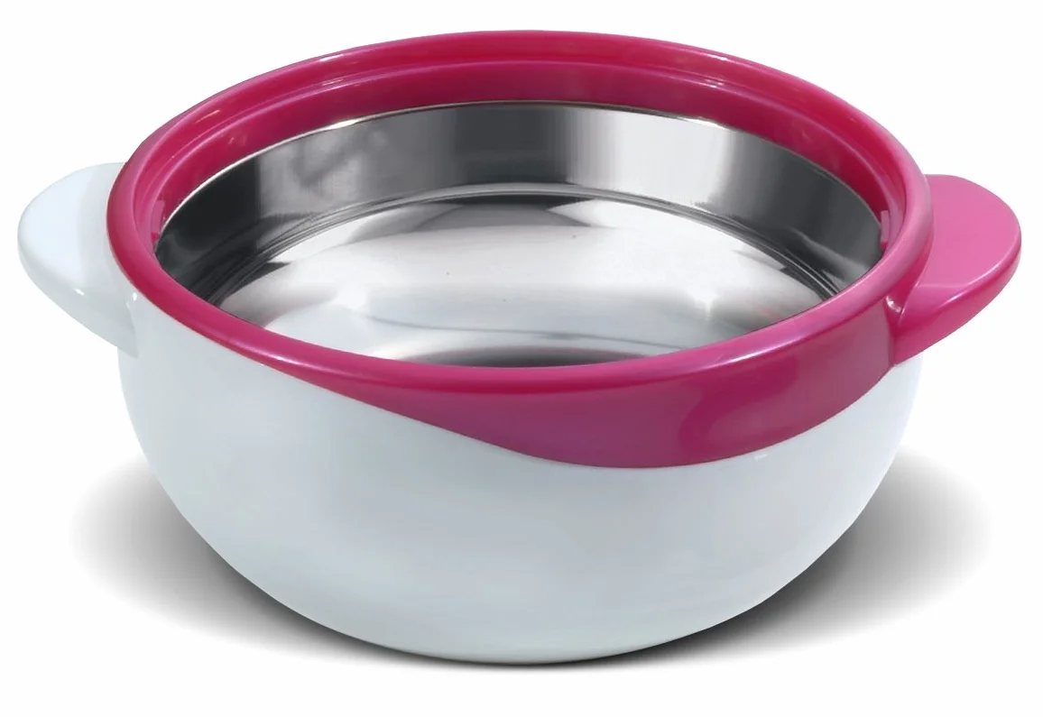 Pinnacle - Casseruola isolata con coperchio, 3 pezzi, set da 2,6/1,5/1 litro, pentola calda, fornello alimentare/raffreddatore, ciotola termica per zuppa/insalata, contenitore per alimenti caldi in