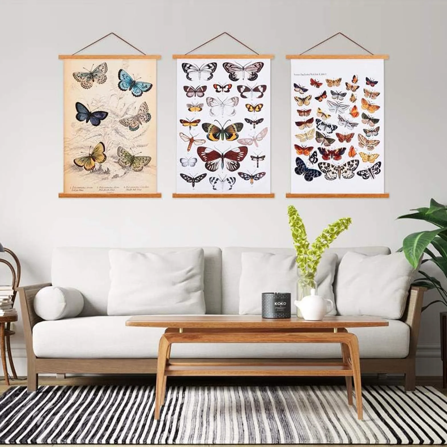 Sanauto Cornice a guida magnetica in legno per poster, supporto magnetico per poster, supporto per cornici, per immagini e fotografie, 50 x 70 cm, 50 x 100 cm, 50 x 75 cm (50 cm, Teak)