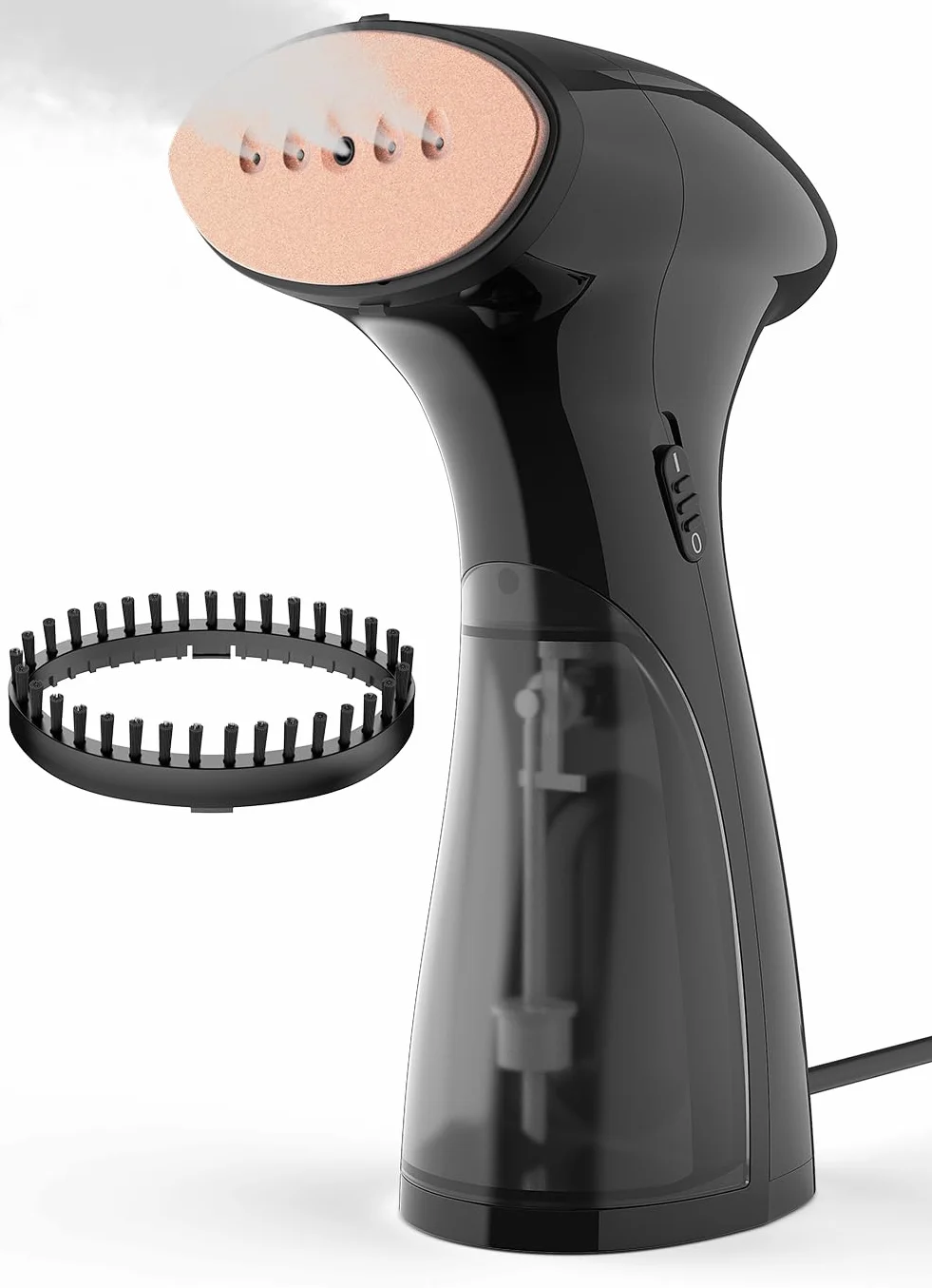 Ferro da Stiro Verticale 1600W, 30s Riscaldamento Rapido, 25g/min Vapore, Stiratore Verticale, 2 in 1 Ferro da Stiro a Vapore, Serbatoio Dell'acqua Estraibile da 150ml, Nero