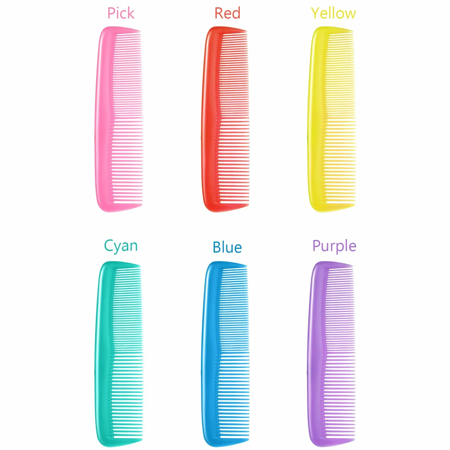 Leinuosen 12 Pettini Colorati per Capelli in Plastica con Denti Fini Pettine Tascabile Mini
