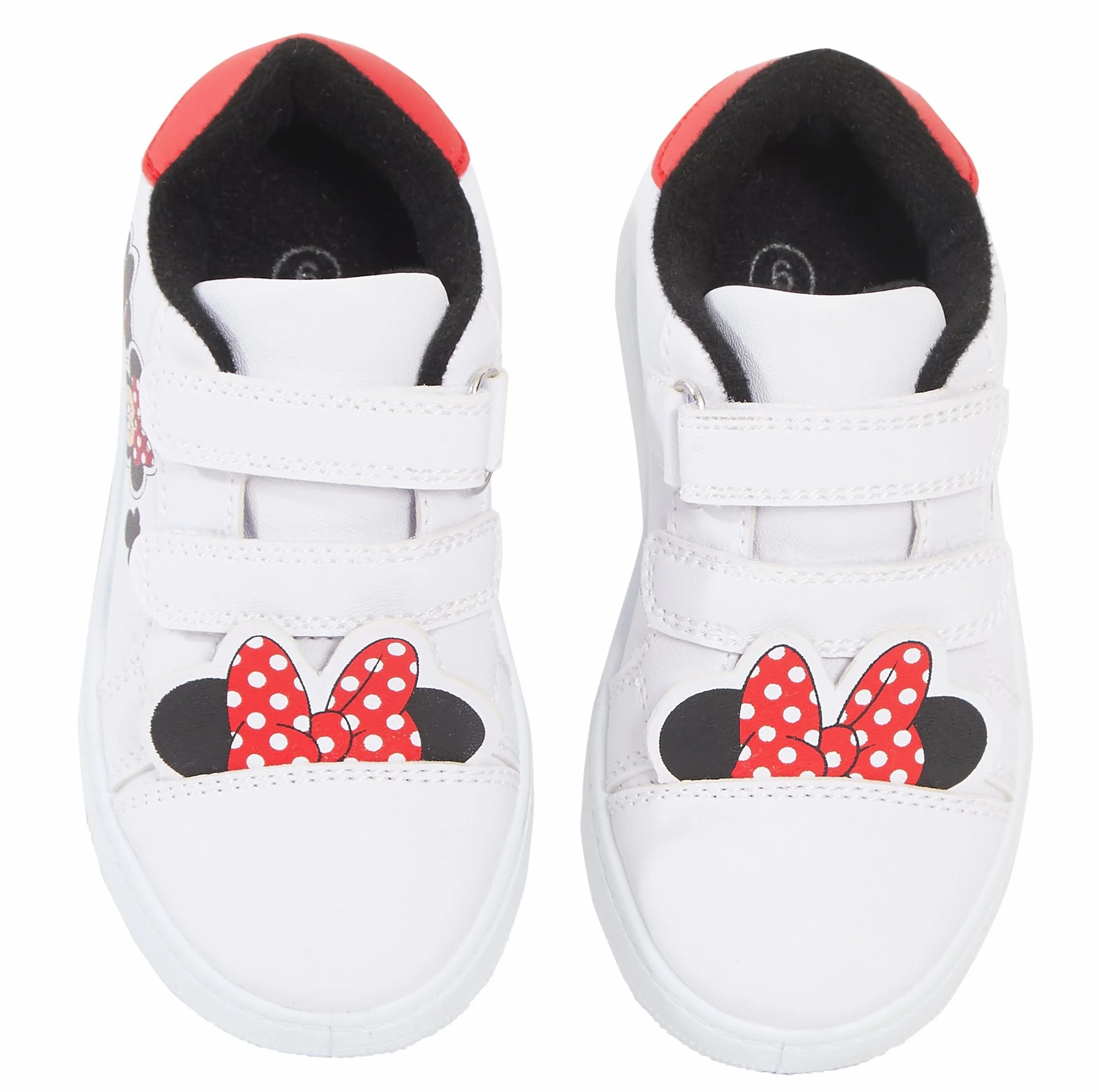 Disney Scarpe da ginnastica bambina Minnie orecchie 3D bianche sportive gancio anello