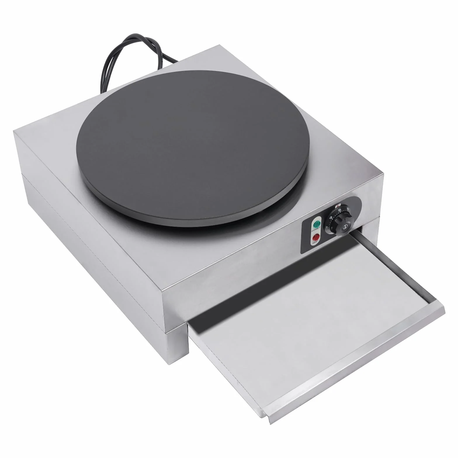 Crepes Maker 3000 W 40 cm 300 °C elettrico con spatola di legno