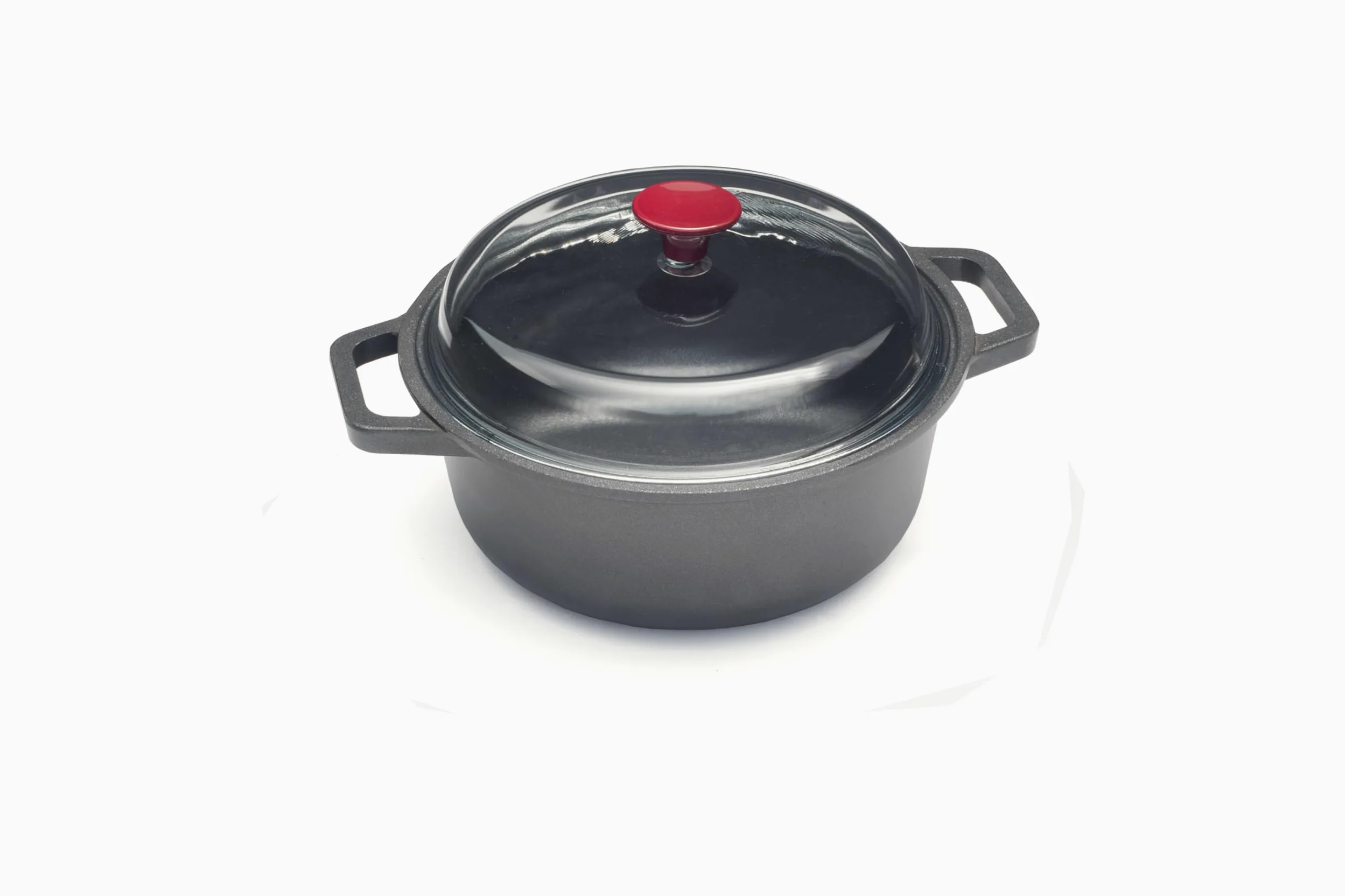 RISOLI’ | VINUM, Casseruola Antiaderente Ø24cm, con Coperchio in Vetro, in Alluminio Fuso Riciclato, No Induzione, Made in Italy