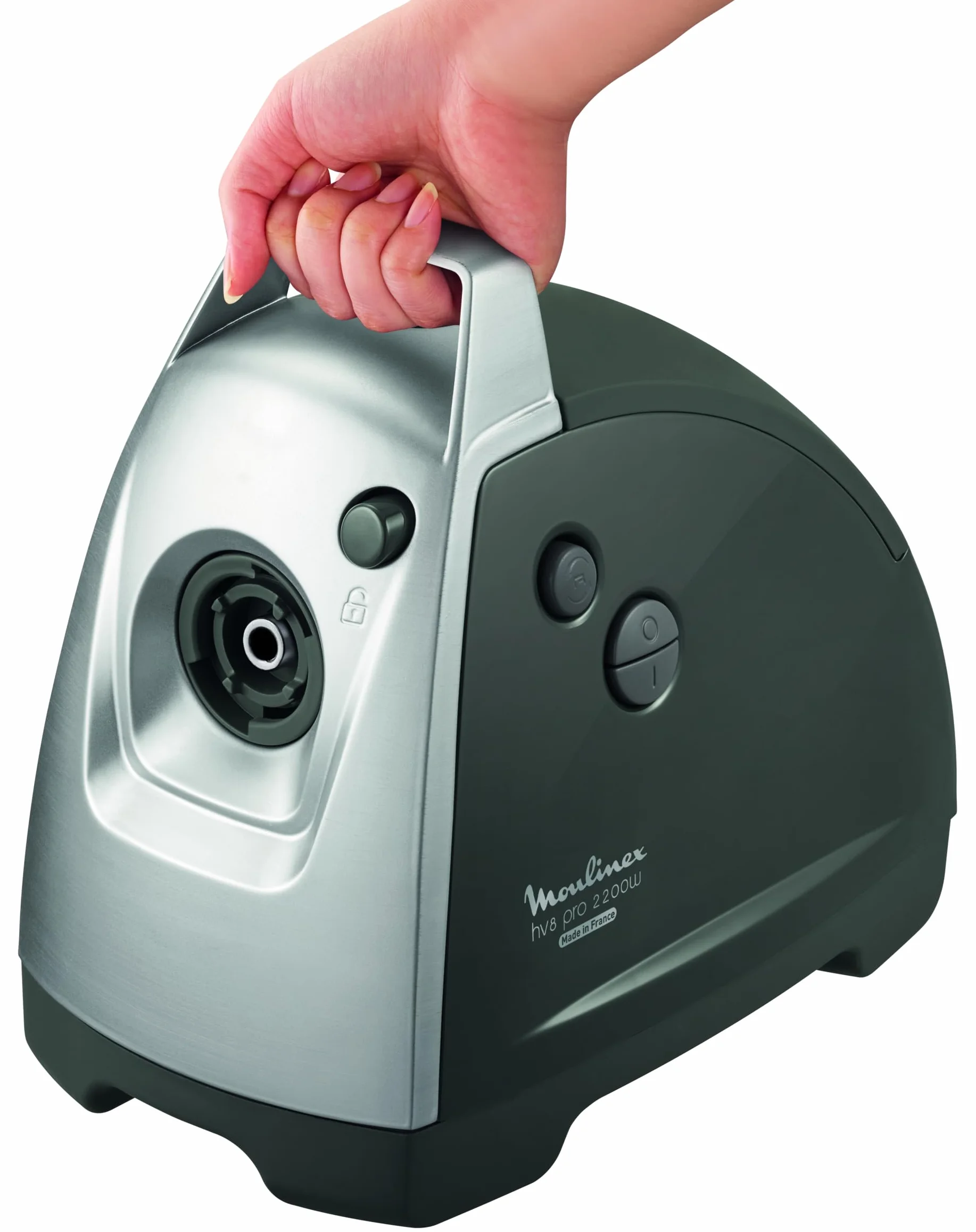 Moulinex - Tritatutto HV8, tritatutto elettrico 2200 W, 2 griglie di macinazione, accessori per kebab e salsicce, argento ME686832