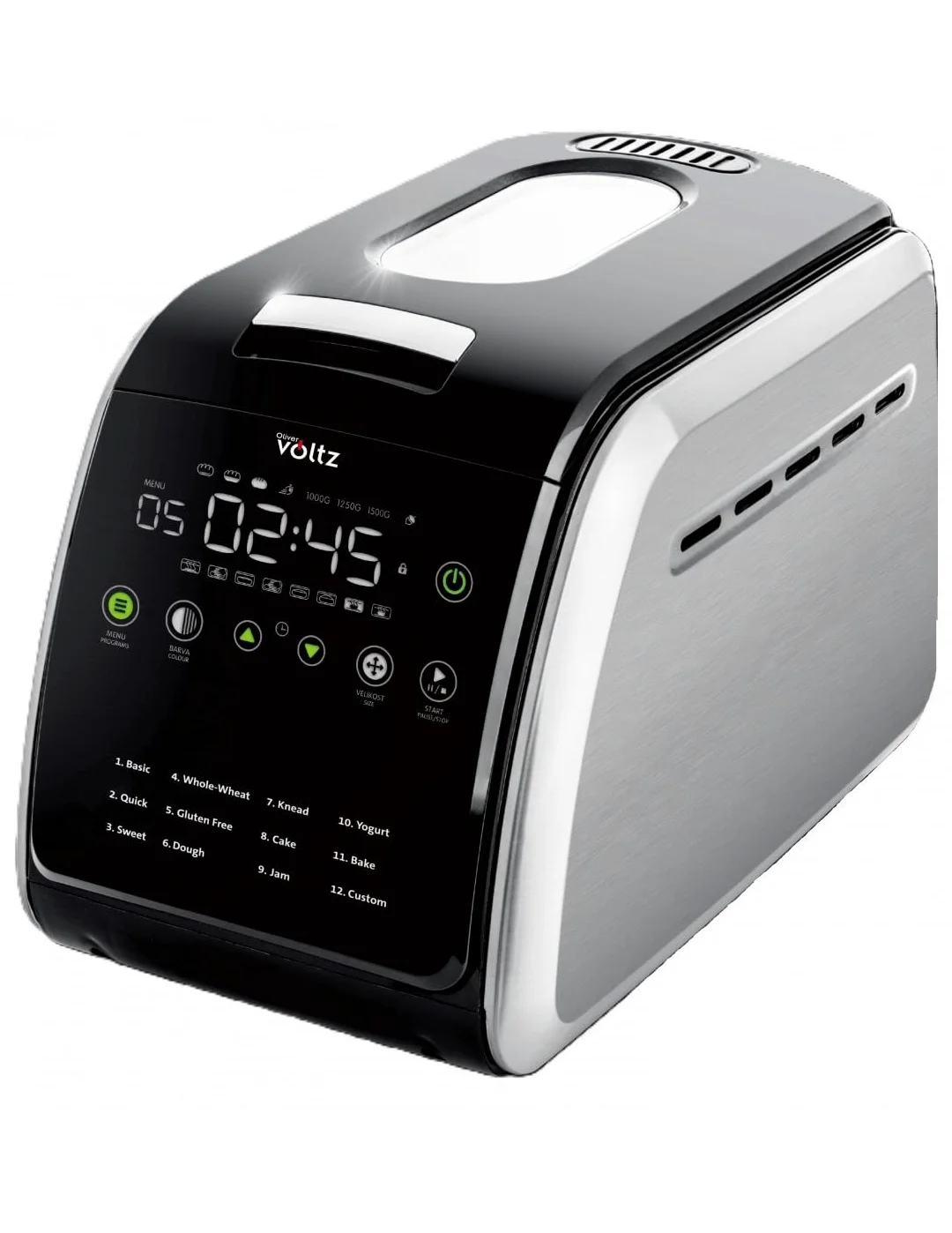 Macchina Per Il Pane, 850 W, 12 Programmi, Display LCD, Timer, Rivestimento Antiaderente, 3 Misure, Funzione Di Mantenimento Del Calore, Avvio Ritardo