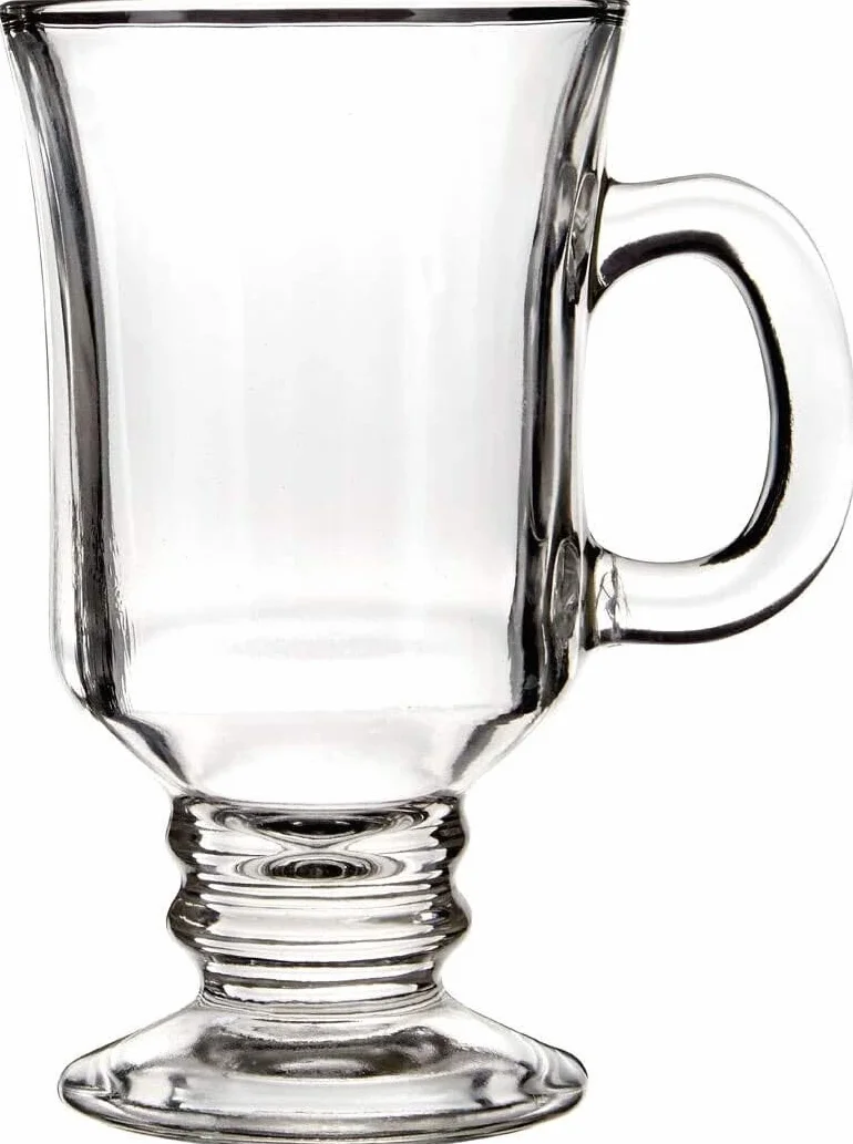 Irishcoff Pasabahce Calice in Vetro Irishcoffee con Manico, Trasparente, 12 Pezzi