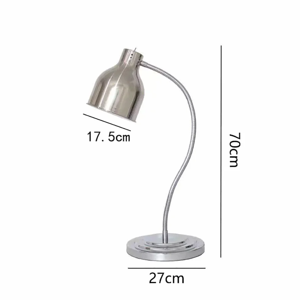 Lampada Riscaldante Alimenti 250W Lampade Riscaldamento Commerciale Argento