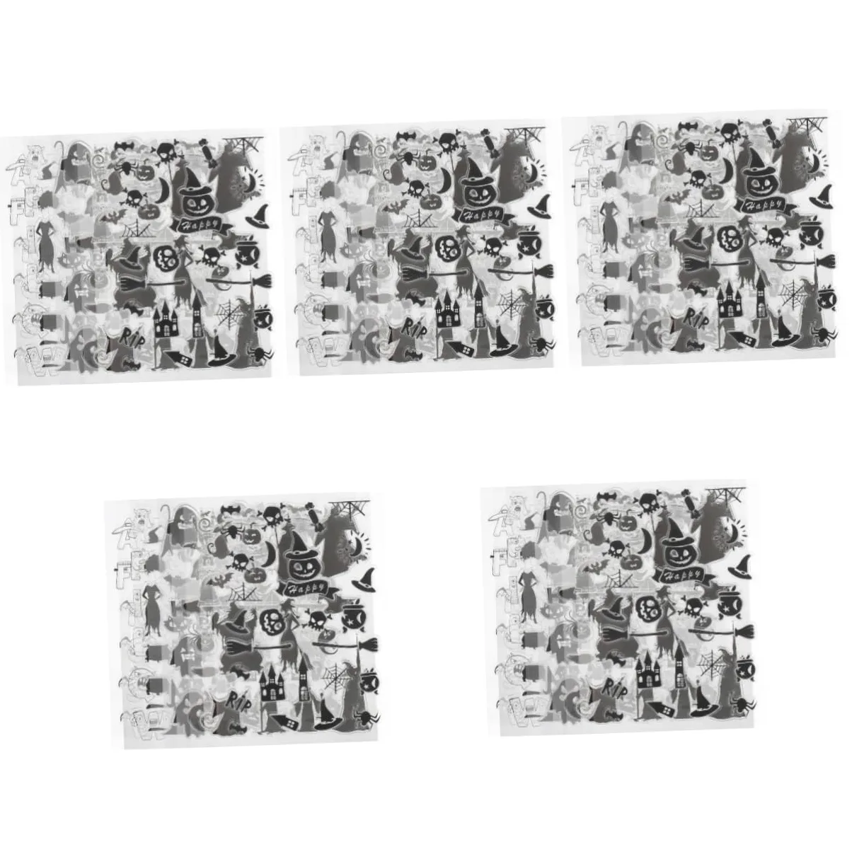 SHINEOFI 50pezzi Timbri Trasparenti Halloween Silicone Per Timbri Decorativi Per Scrapbooking e