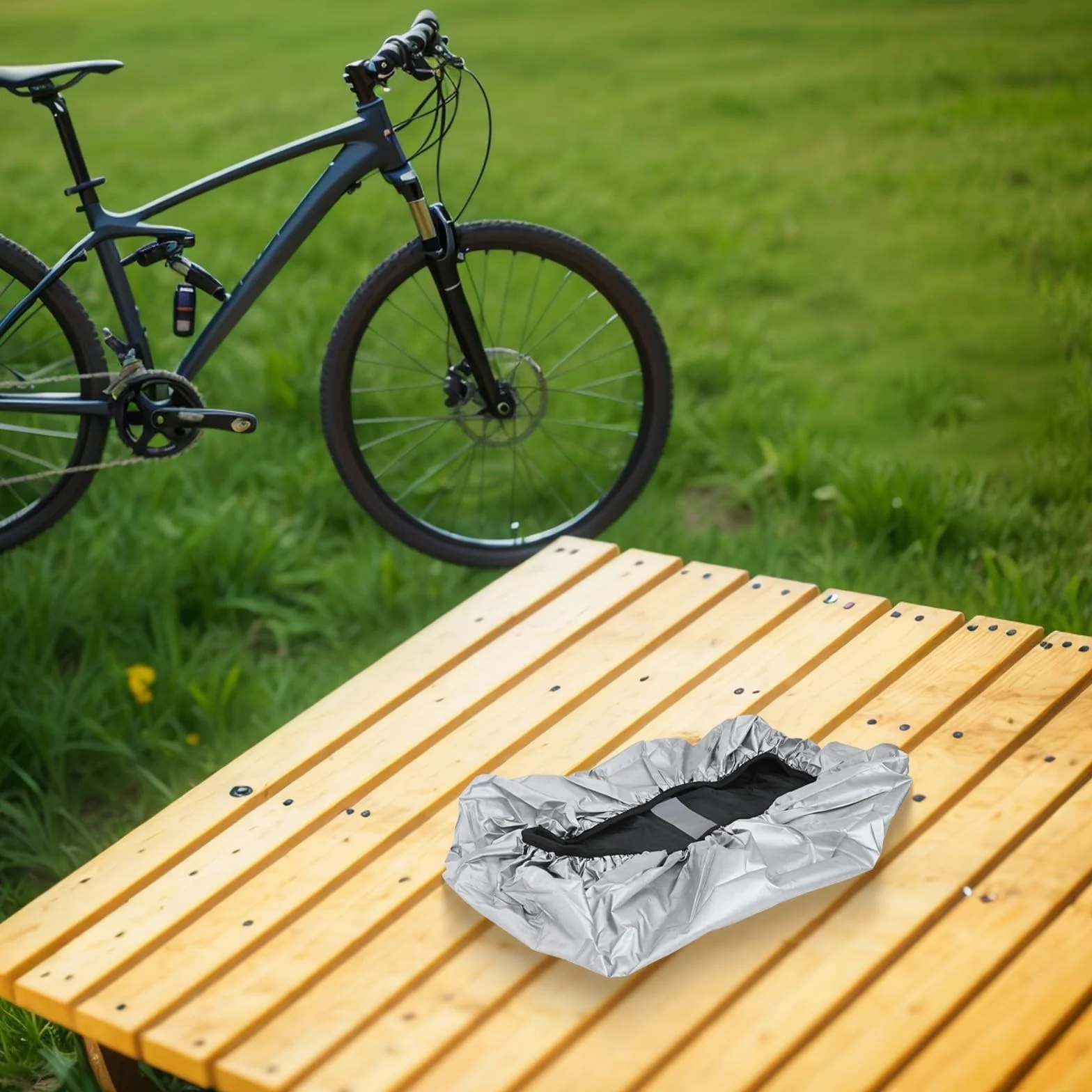 Fodera impermeabile Oxford 210D per cestini anteriori bicicletta con interno riflettente