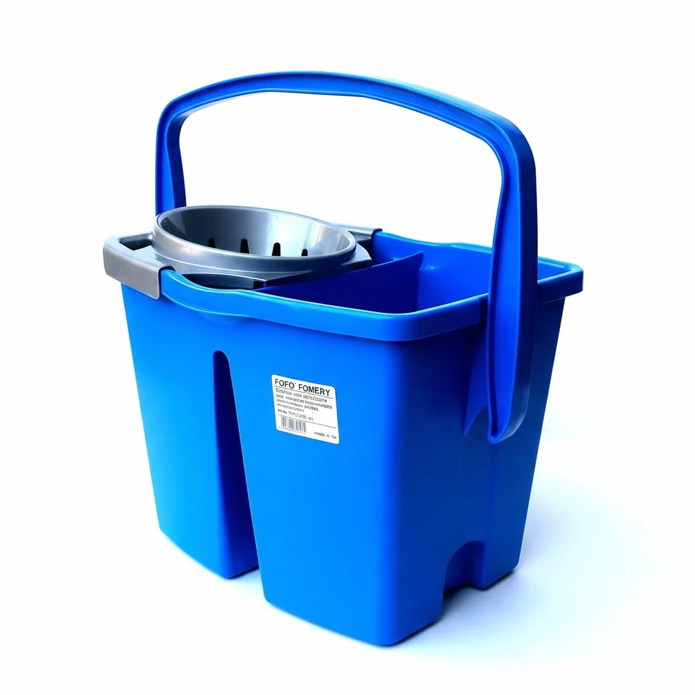 Fercasashop® - secchio doppia vasca con strizzatore 14lt. 2 Vasche da 7 litri con Strizzatore Per Pulizia Casa, Ufficio, Uso Professionale