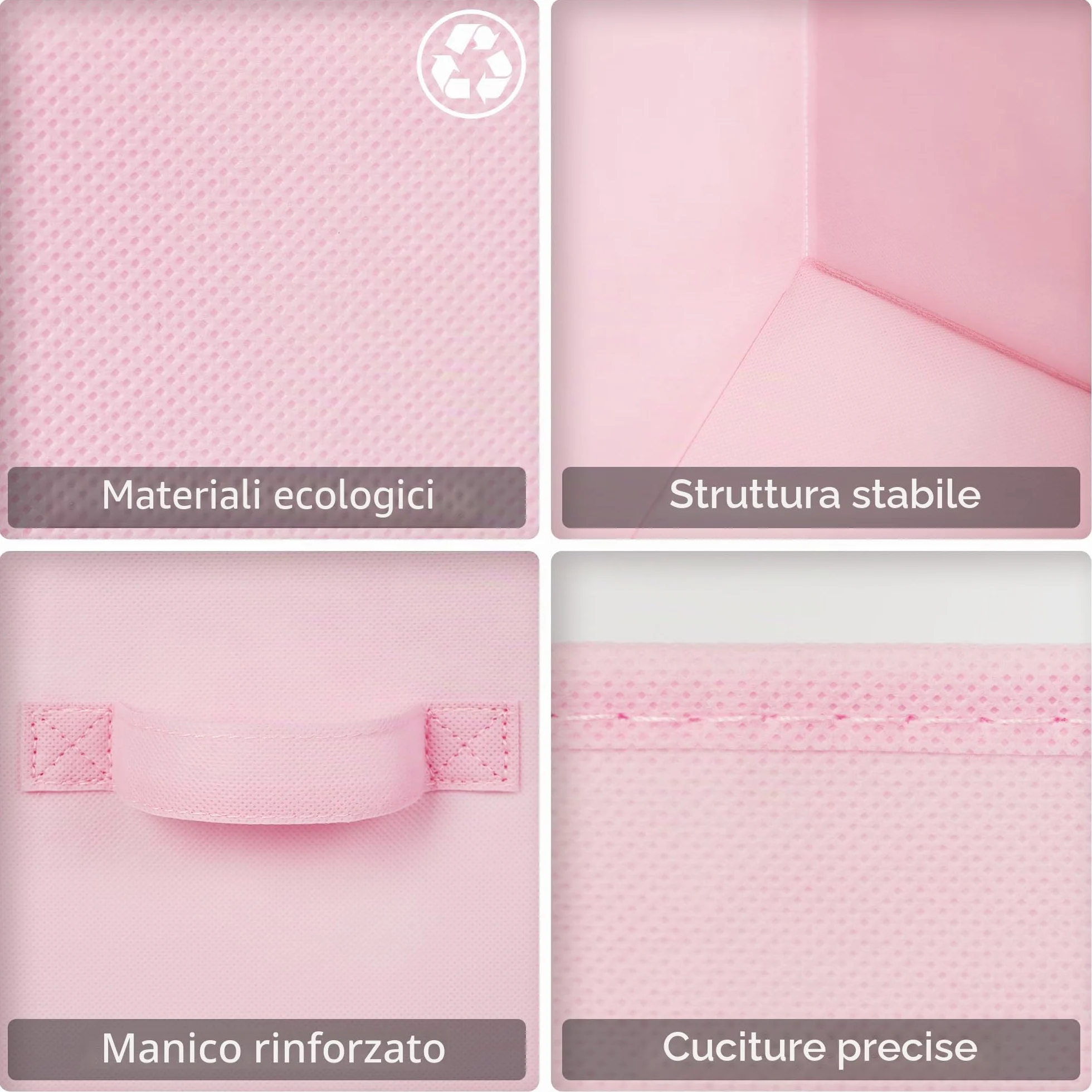 GRANNY SAYS Cubi portaoggetti scaffale, confezione da 6 scatole a cubo in tessuto 27x27x27, scatole quadrate per scaffali, cubi cestini portaoggetti pieghevoli - Colorato
