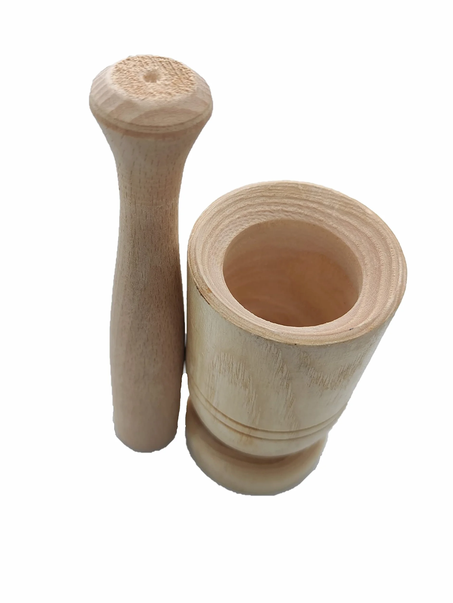 Set mortaio e pestello in legno per macinaspezie