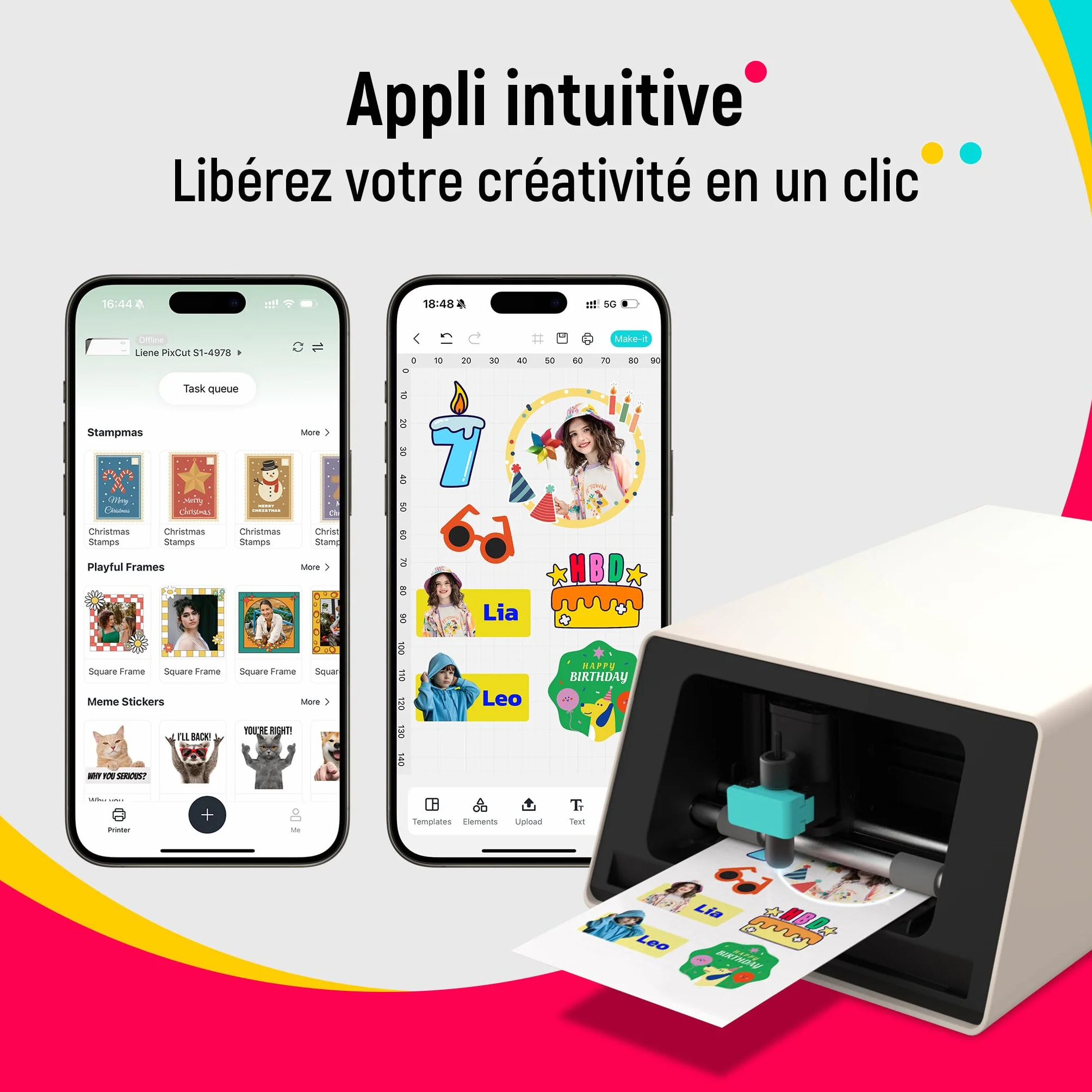 Liene PixCut S1 Stampante Foto Taglio All-in-One Etichettatrice 300 DPI Sublimazione Termica
