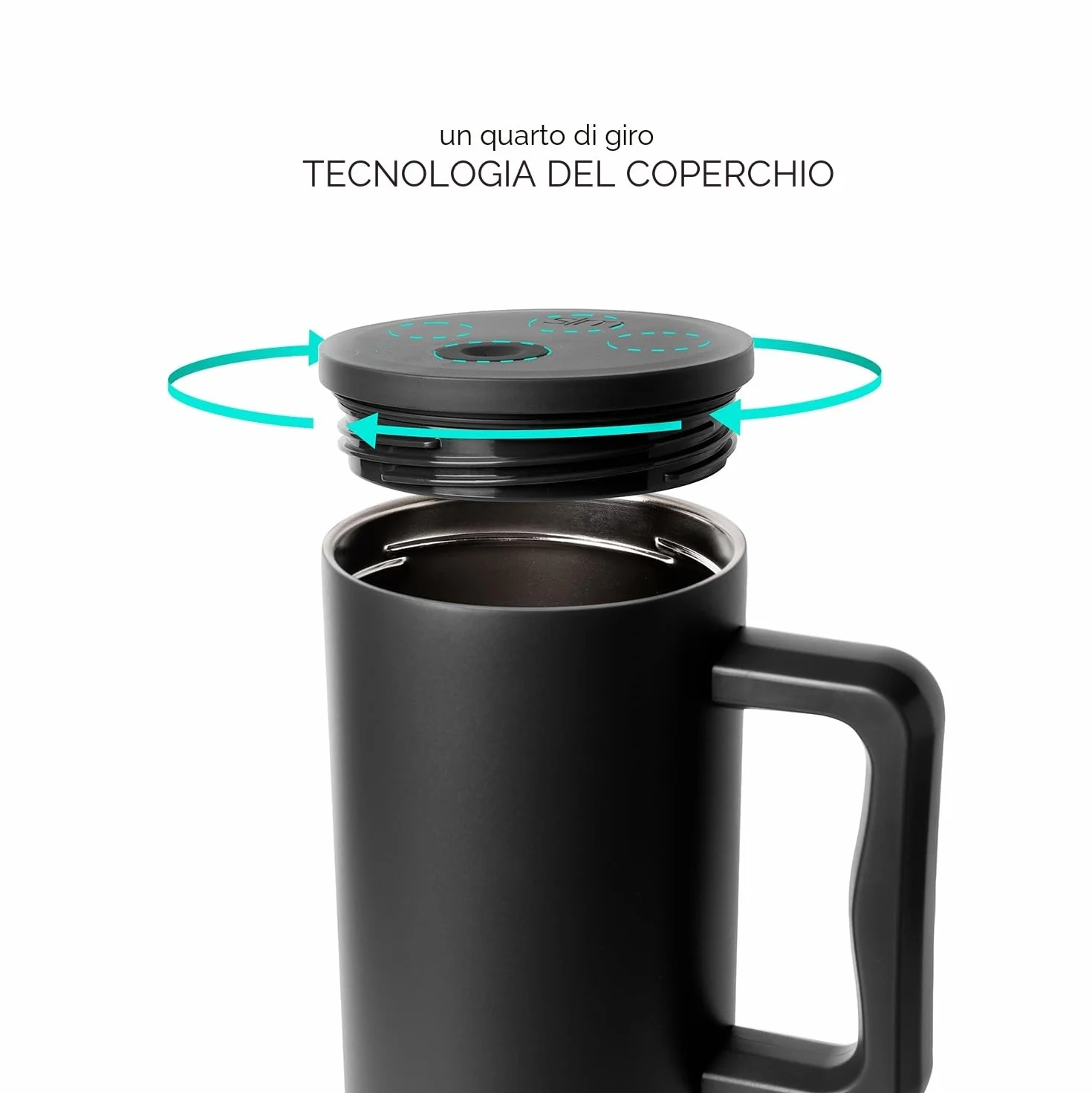 Simple Modern Tazza Termica 1180ml Acciaio Inossidabile Isolato con Cannuccia e Manico Cream Leopard