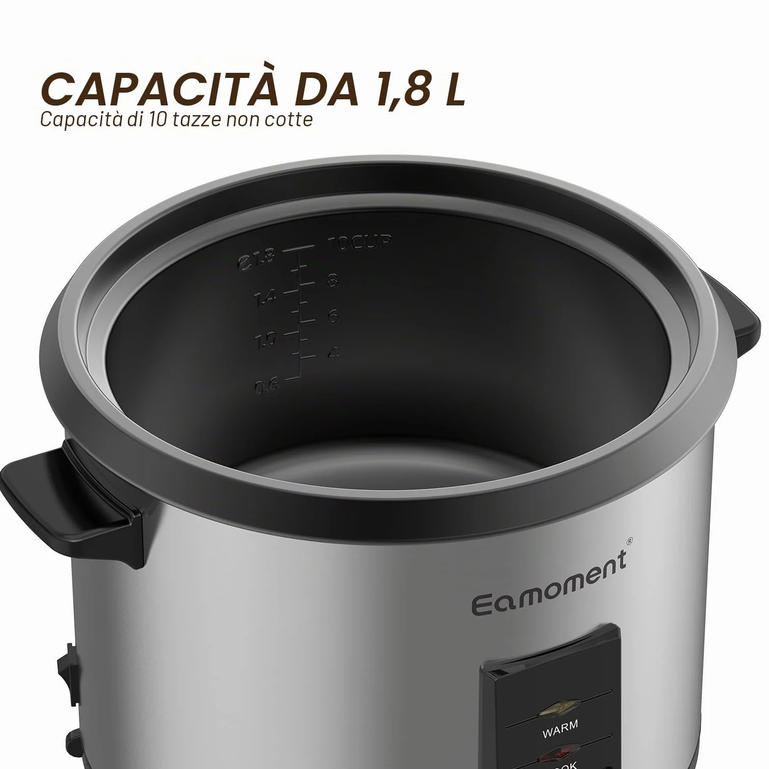 Cuociriso e Vaporiera 2 in 1 ERC-10CSL 700W 1.8L