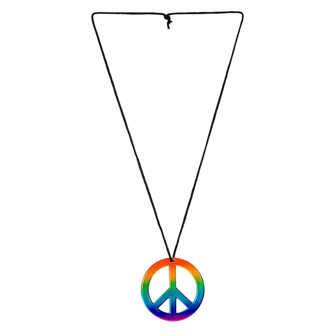 Collana Widmann Sancto Hippie con medaglione della pace multicolore