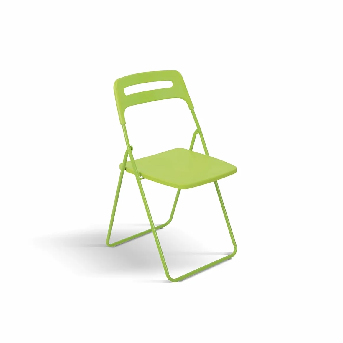 PAZZO DESIGN Sedia Pieghevole Peter, Set Da 6 Sedie, Verde, Sedie Polipropilene, Sedia Cucina, Sedia Sala Da Pranzo, Struttura Metallo - id_2079