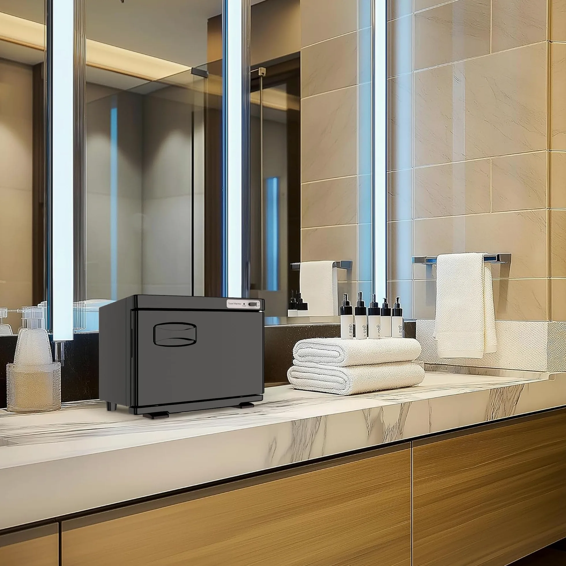 Paraheeter Scaldasalviette, armadio scaldasalviette, velocità di riscaldamento estremamente veloce, funzionamento facile, scaldasalviette per spa e bagno (8L, nero)