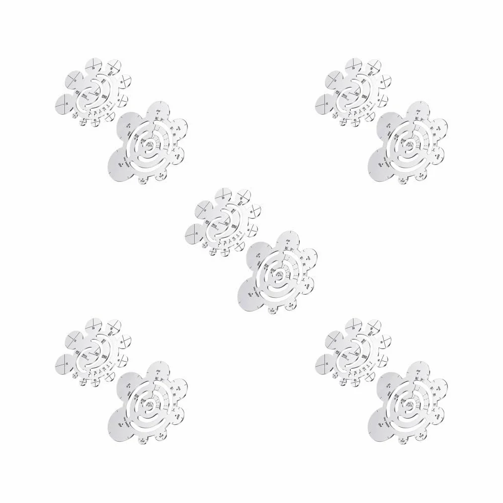 5 set di 2 righelli da disegno fai da te in pelle per lavori in pelle accurati righelli da taglio gadget