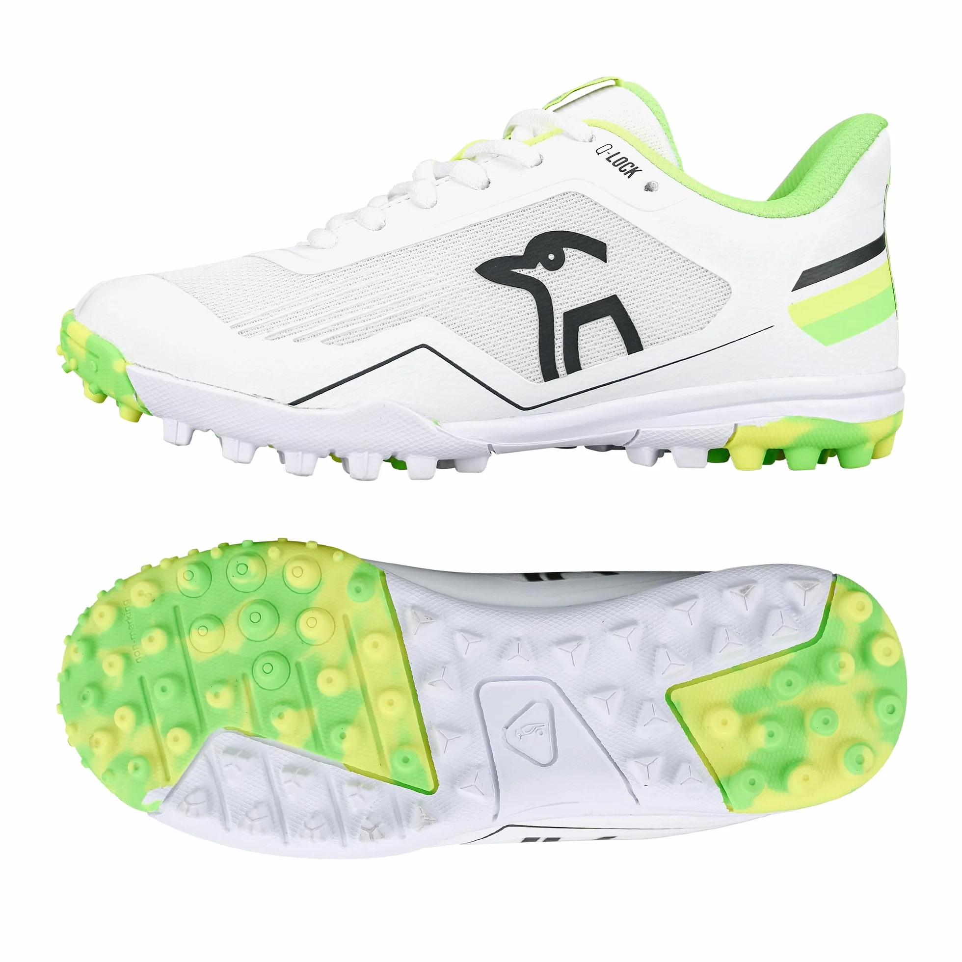 KOOKABURRA KC 5.0 Rubber Sole Cricket Shoe - Yellow/Green