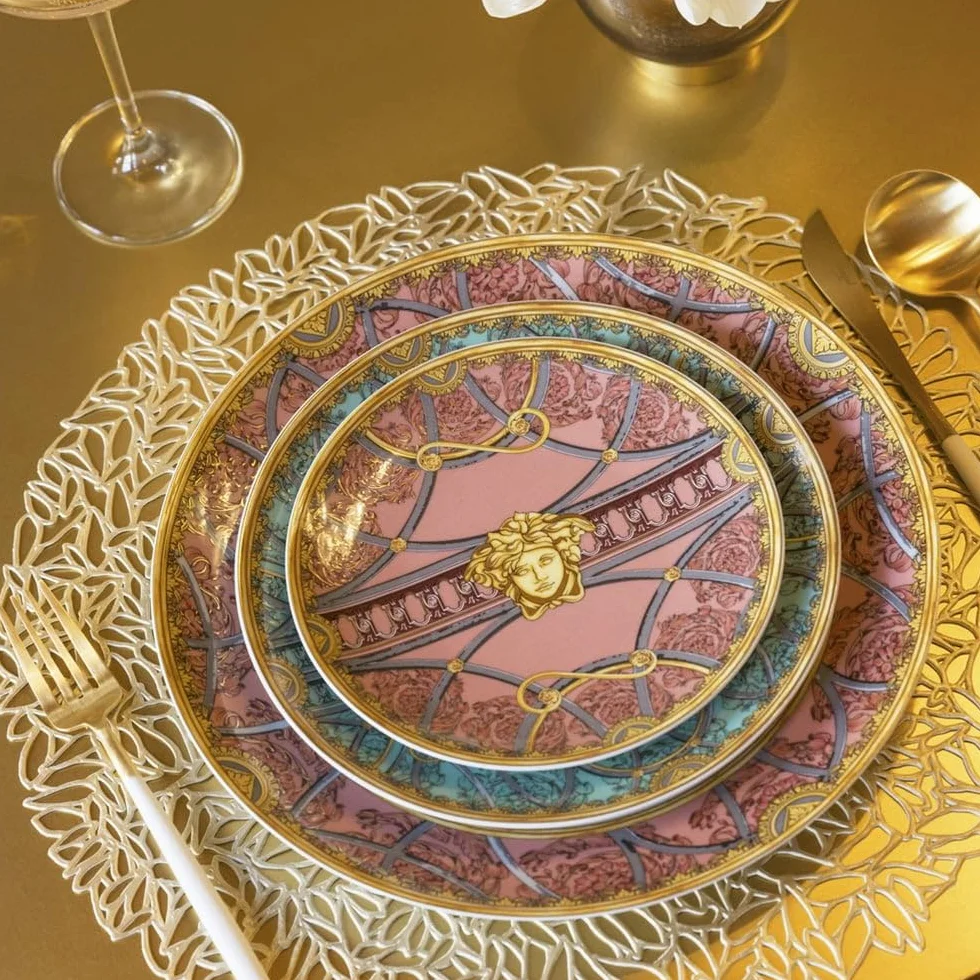 Versace SCALA DEL PALAZZO - ROSA -PIATTINO 17 CM
