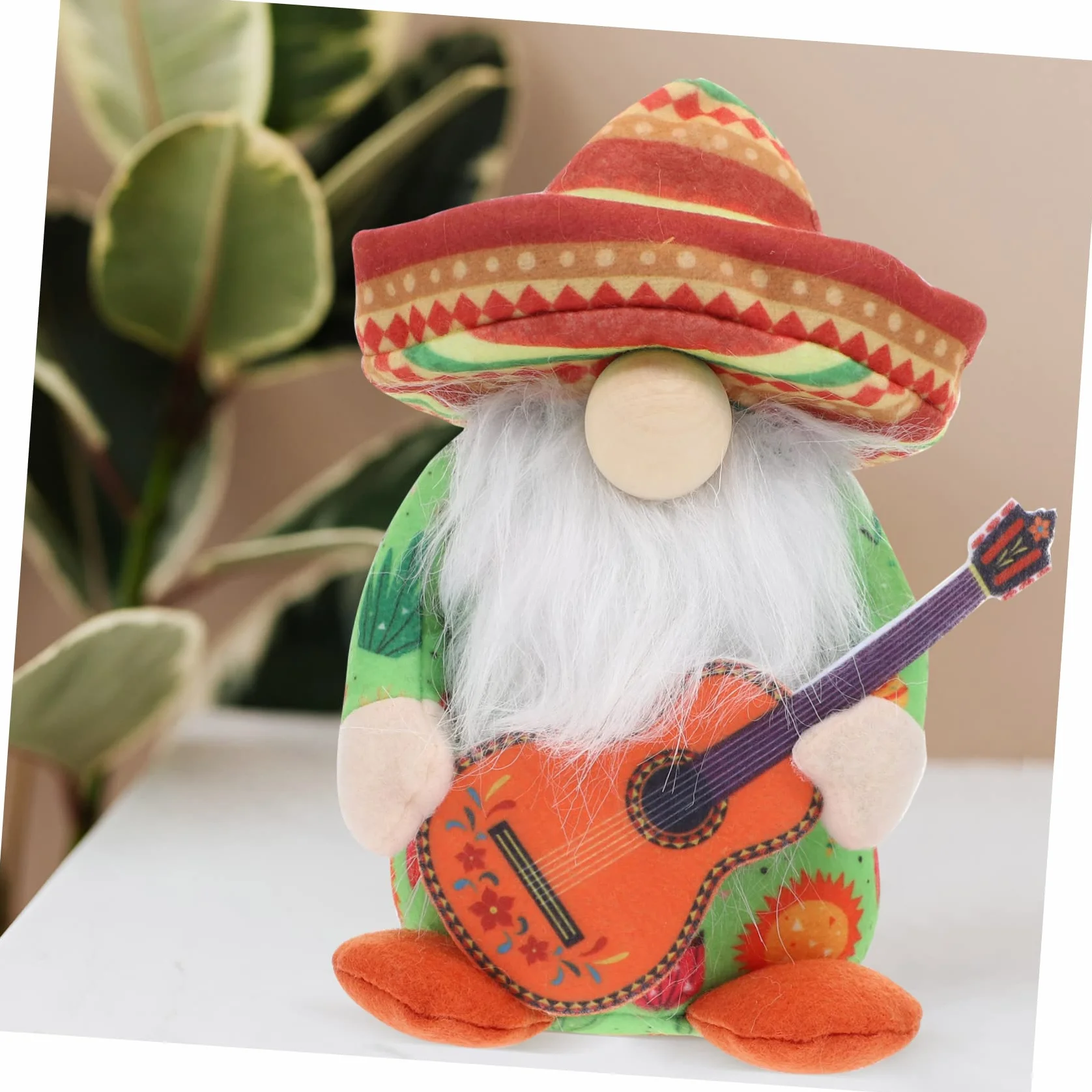 Vaguelly Statuetta Decorativa Gnome con Chitarra Fantastica Decorazione per Interni e Adatta per Uffici e Case Atmosfera Festiva Garantita
