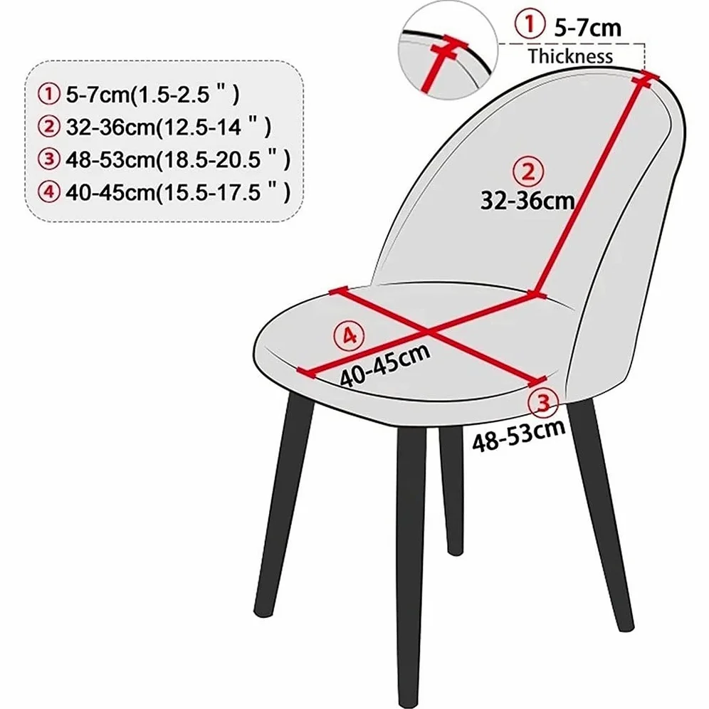 Set di 1/2/4/6 coprisedie da ufficio in stile nordico, elastiche, senza braccioli, protezione elastica per sala da pranzo e mobili da ufficio
