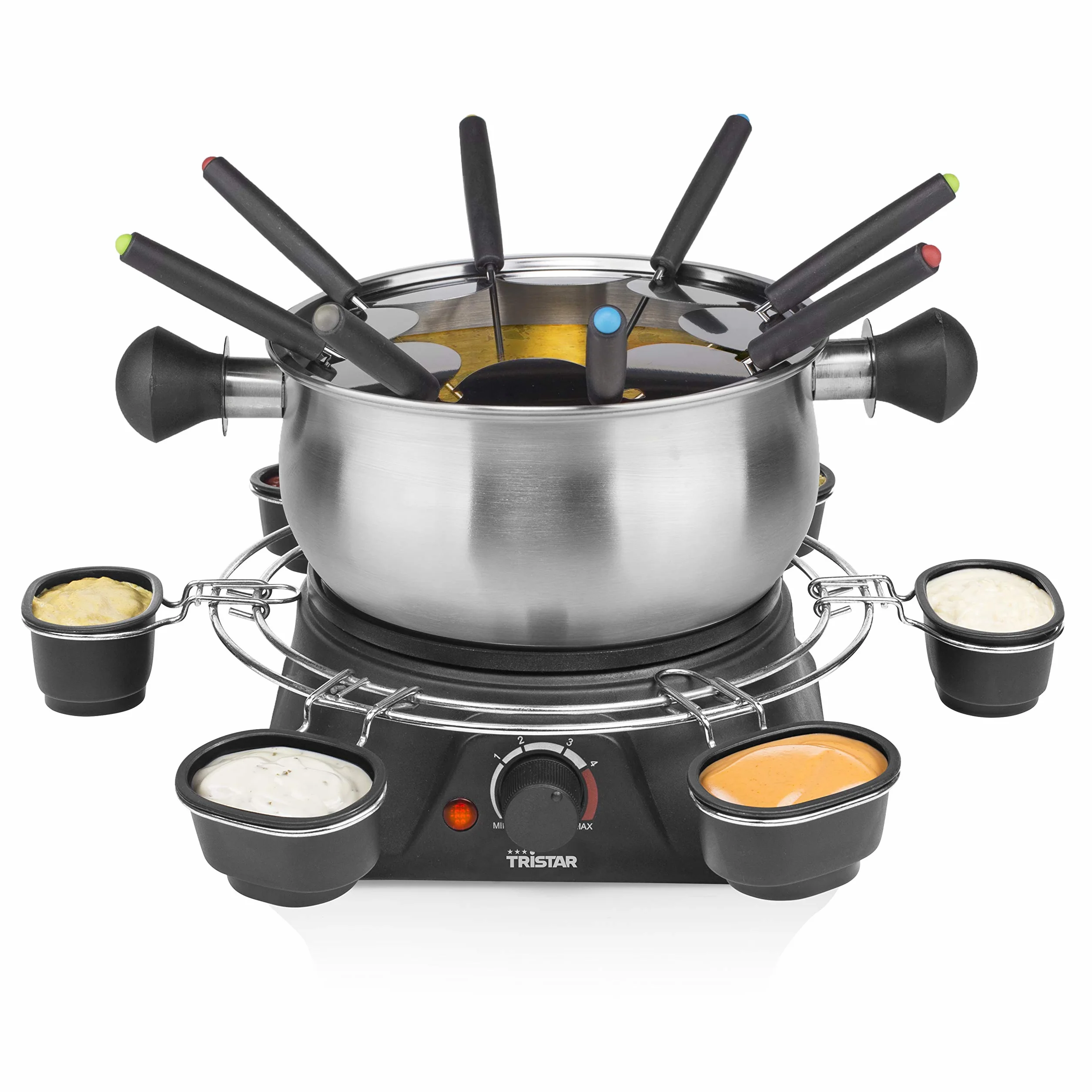 Tristar Set Fonduta Family 1400 W Metallo Argento
