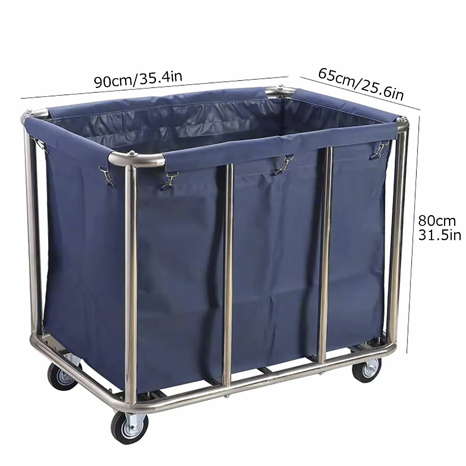 Carrello Di Lavanderia Di Rotolamento Industriale, Grandi Hampers per Lavanderia Heavy Duty con Ruote, Cesto Di Lavanderia Casa Commerciale Del Camion Di Rinfusa con Sacchetto Di Rivestimento Rimovib