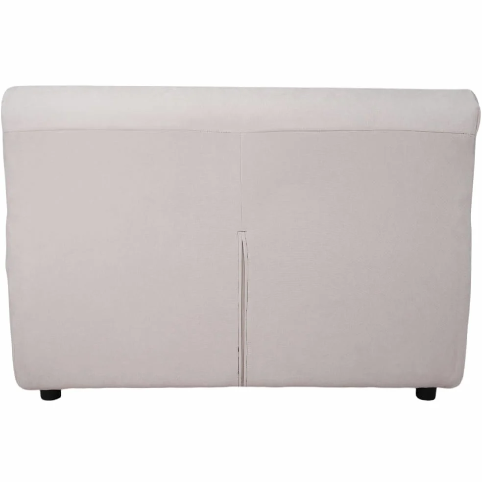 Liberoshopping Divano sfoderabile 2 posti in tessuto imbottito con braccioli larghezza 124 cm (Beige)