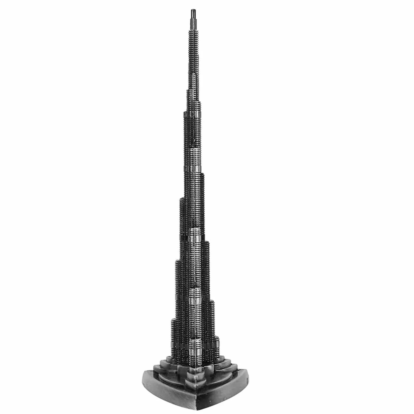 Modello Burj Khalifa in Lega Metallica Decorazione Vintage Casa Ufficio Regalo Souvenir