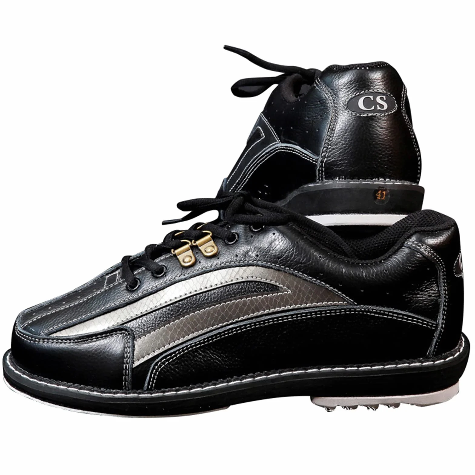 SDEQA Scarpe da Bowling in Pelle Antiscivolo Leggero con 5 Suole