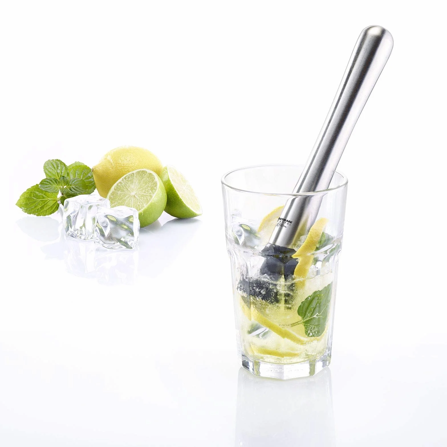 Westmark Pestello per Caipirinha Monopol Edition 21 cm Acciaio Inossidabile Plastica Argento Nero