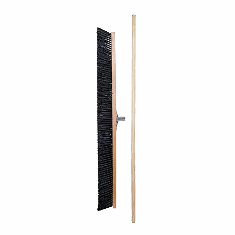 Scopa Industriale Coccio di Legno Piumata Manico Legno 60 cm 28 mm