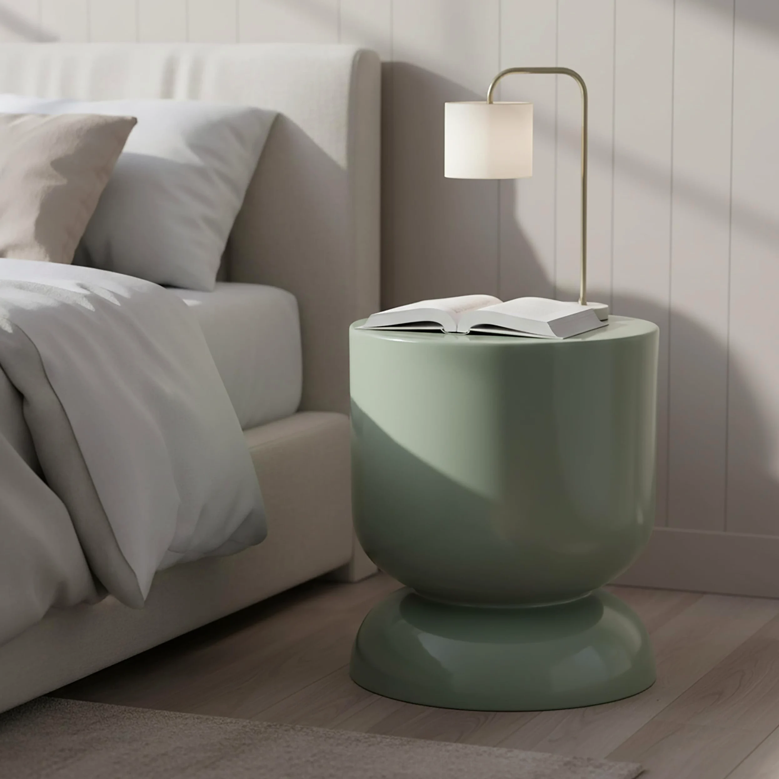 Relaxdays Tavolino & Sgabello, Design a Clessidra, Oggetto Decorativo per Soggiorno, HxD: 46 x 36