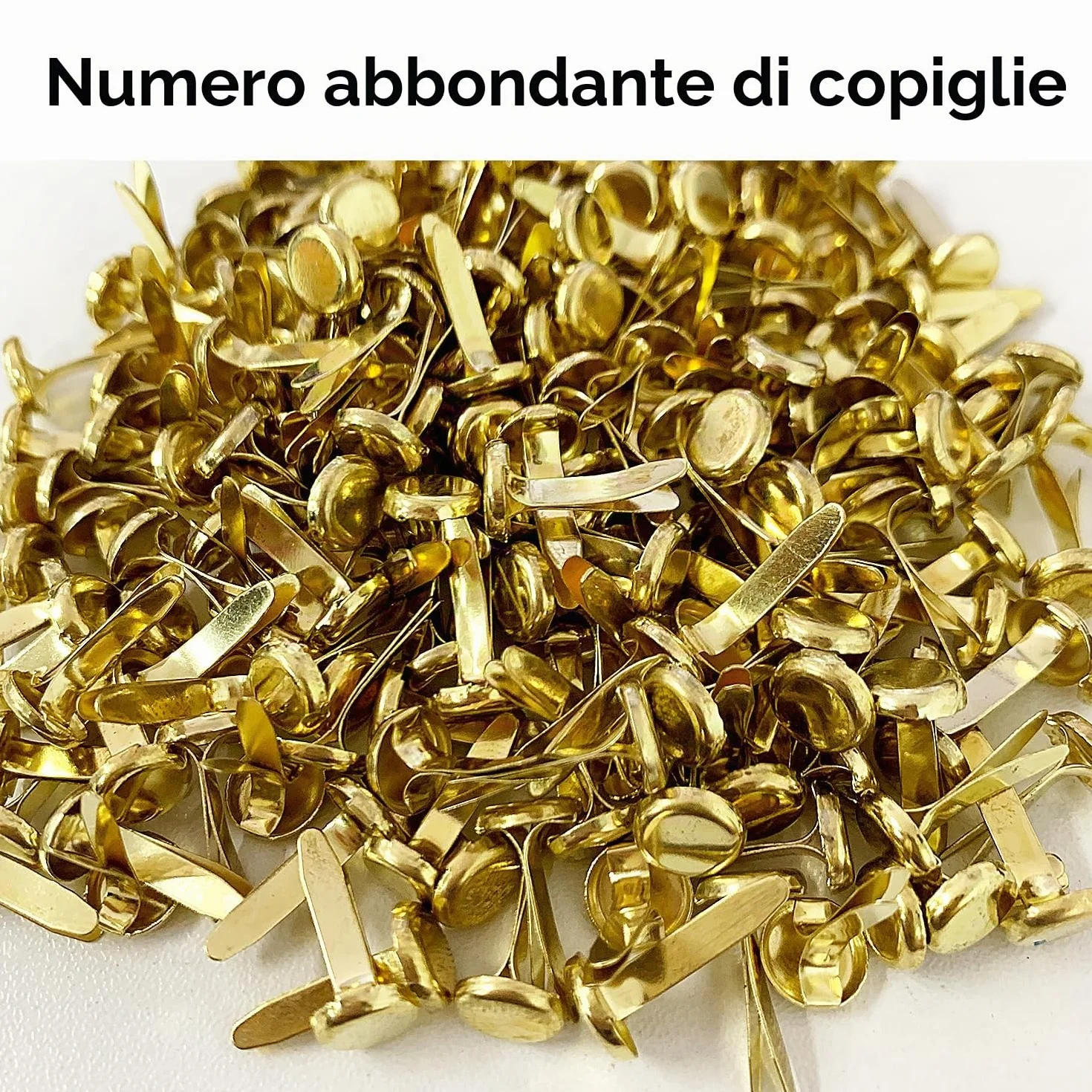 Macchina per spartiti Pin Sheet Pins 8 x 17 mm, spilli divisi dorati, chiodi a testa tonda, 220 pezzi per scrapbooking