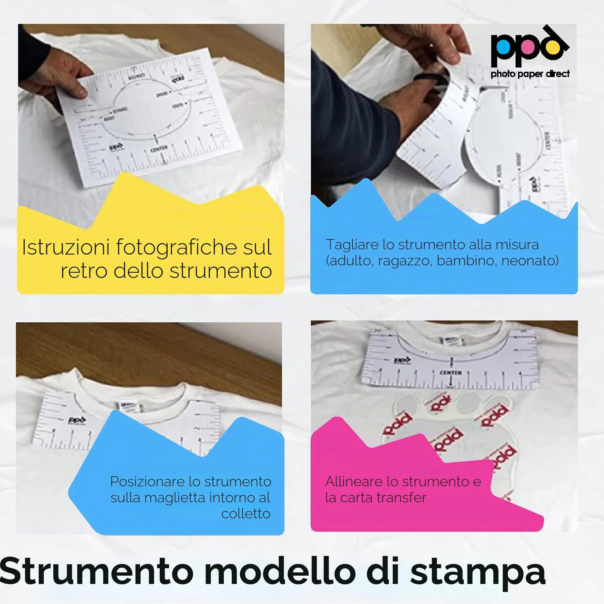 PPD A4 20 Fogli Di Carta Trasferibile Termoadesiva Per Inkjet - T-Shirt E Tessuti Chiari - PPD-1-20