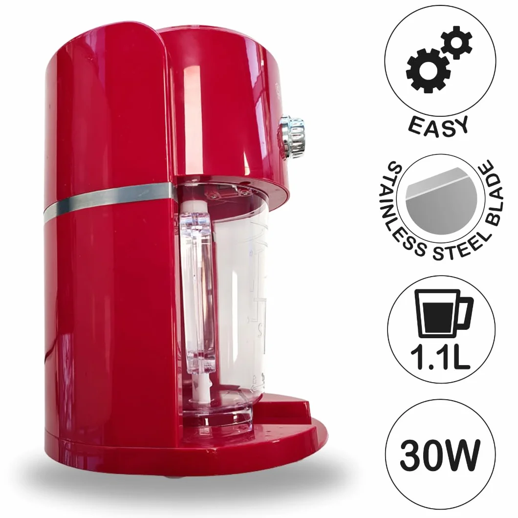 Tritaghiaccio Elettrico Frozen Drinks Lama Acciaio Inox Capacità 1.1L 30W