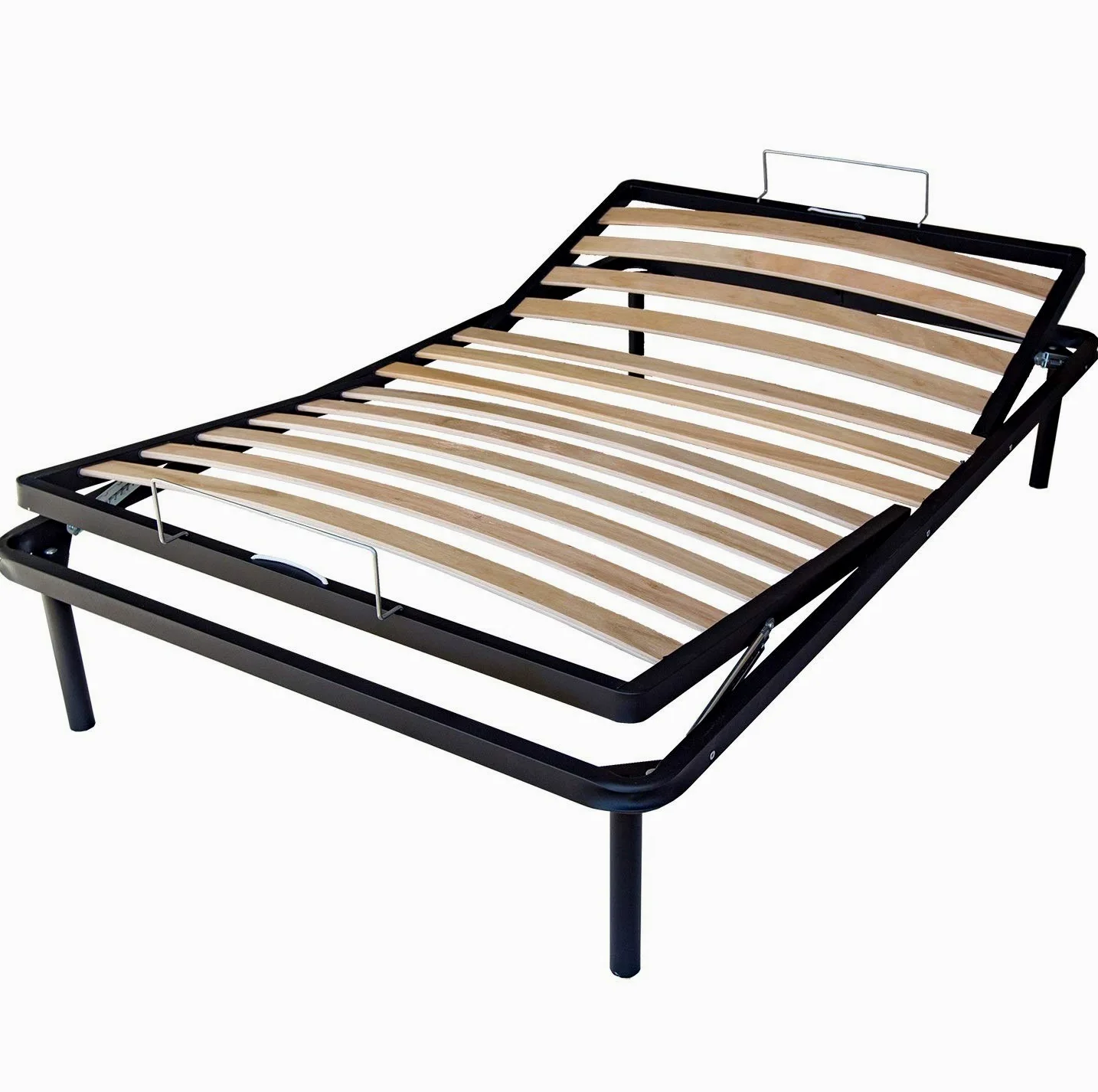 DOLCI SOGNI Rete Una Piazza e Mezza con Alzatesta e Alzapiedi, Reclinazione Manuale, Indipendente, Struttura Letto 120X190 in Ferro,