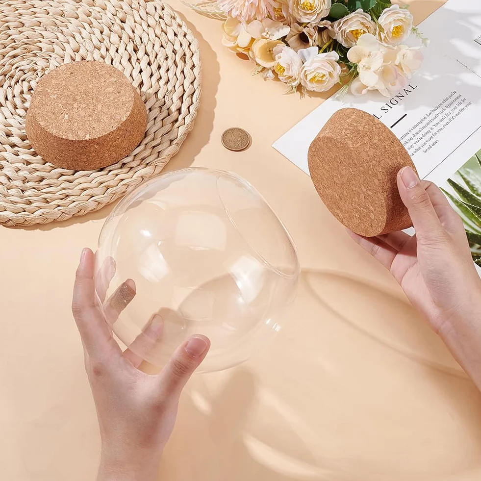 BENECREAT Tappi per bottiglie in sughero, 90~110 mm, conici, spessore 3 cm, confezione da 2