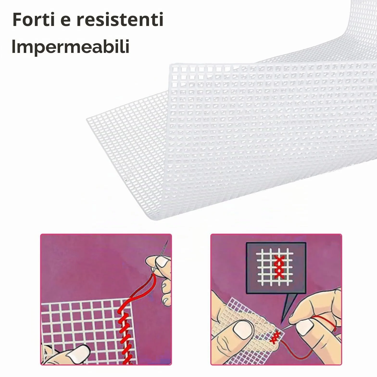 YOUNTHYE 12 Pezzi di griglia di plastica, Fogli di Tela di plastica a Rete 50 x 33 cm, Tela per Punto Croce, Tela per mezzopunto, griglia di plastica per Tela Forniture Fai da Te