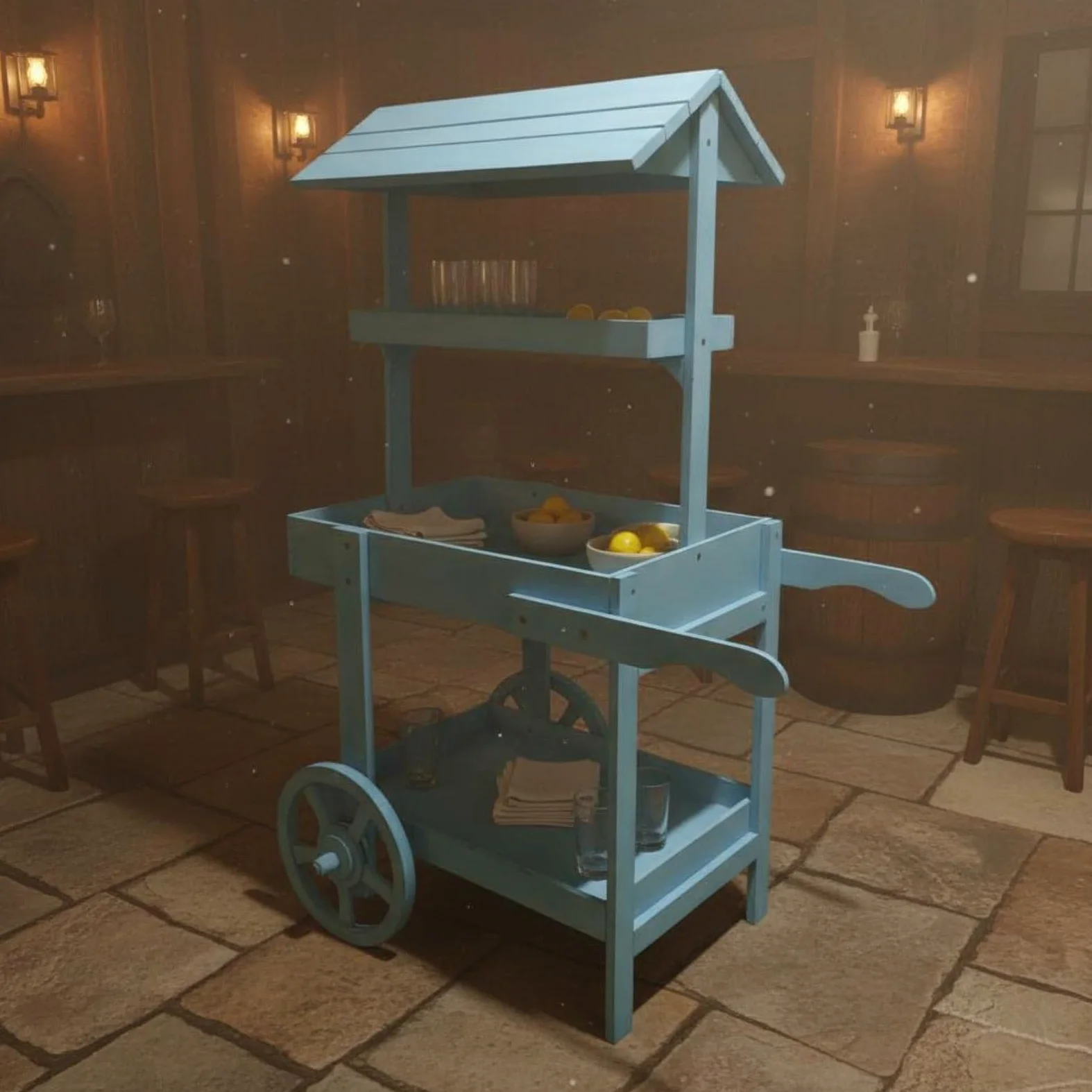 Carrello Espositivo Vintage Carrello Fioriera Scaffale Porta Piante Carrello Pieghevole Carrello in Legno Robusto Texture Rustica per Oggetti Adatto, Marrone Scuro