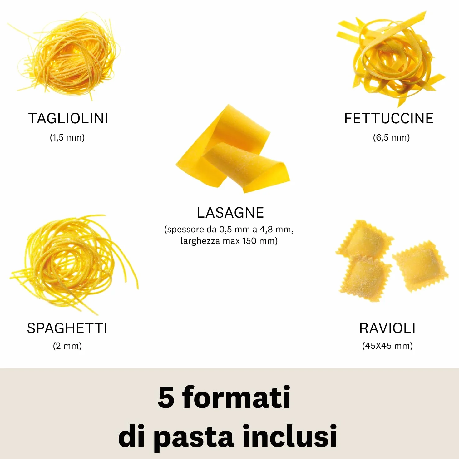 Marcato GS-PASTASET Macchina per Pasta Manuale Acciaio Cromato Argento
