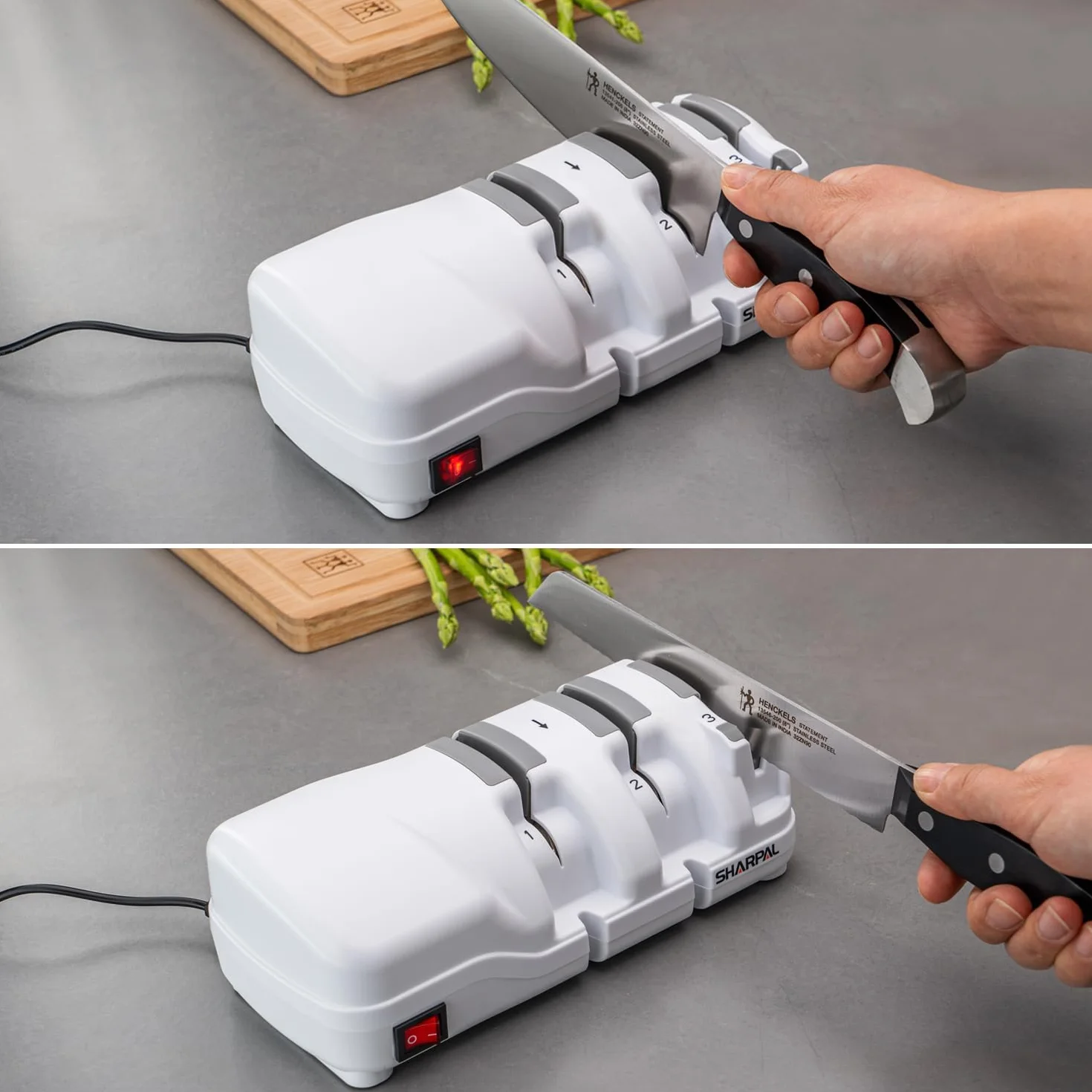 SHARPAL 198H Affilacoltelli elettrico - Sistema di affilatura a 3 stadi con diamante