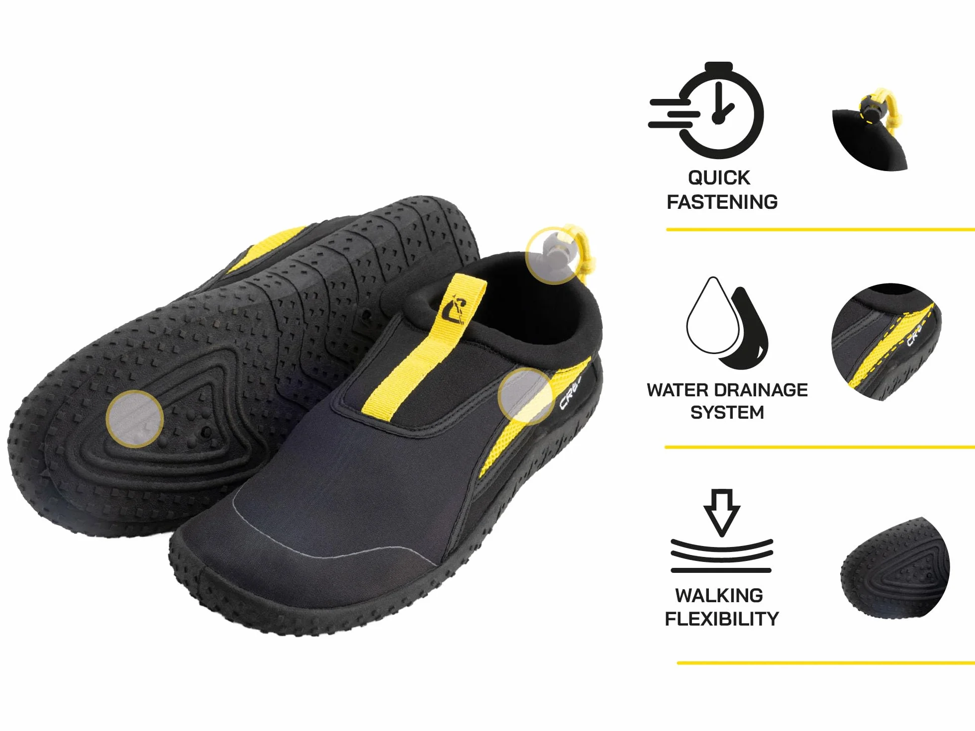 CRESSI Coco Shoes Scarpe da Scoglio e Mare per Adulti Unisex Leggere Flessibili Asciugatura Rapida Suola Antiscivolo Piscina Spiaggia Surf Sport Acquatici