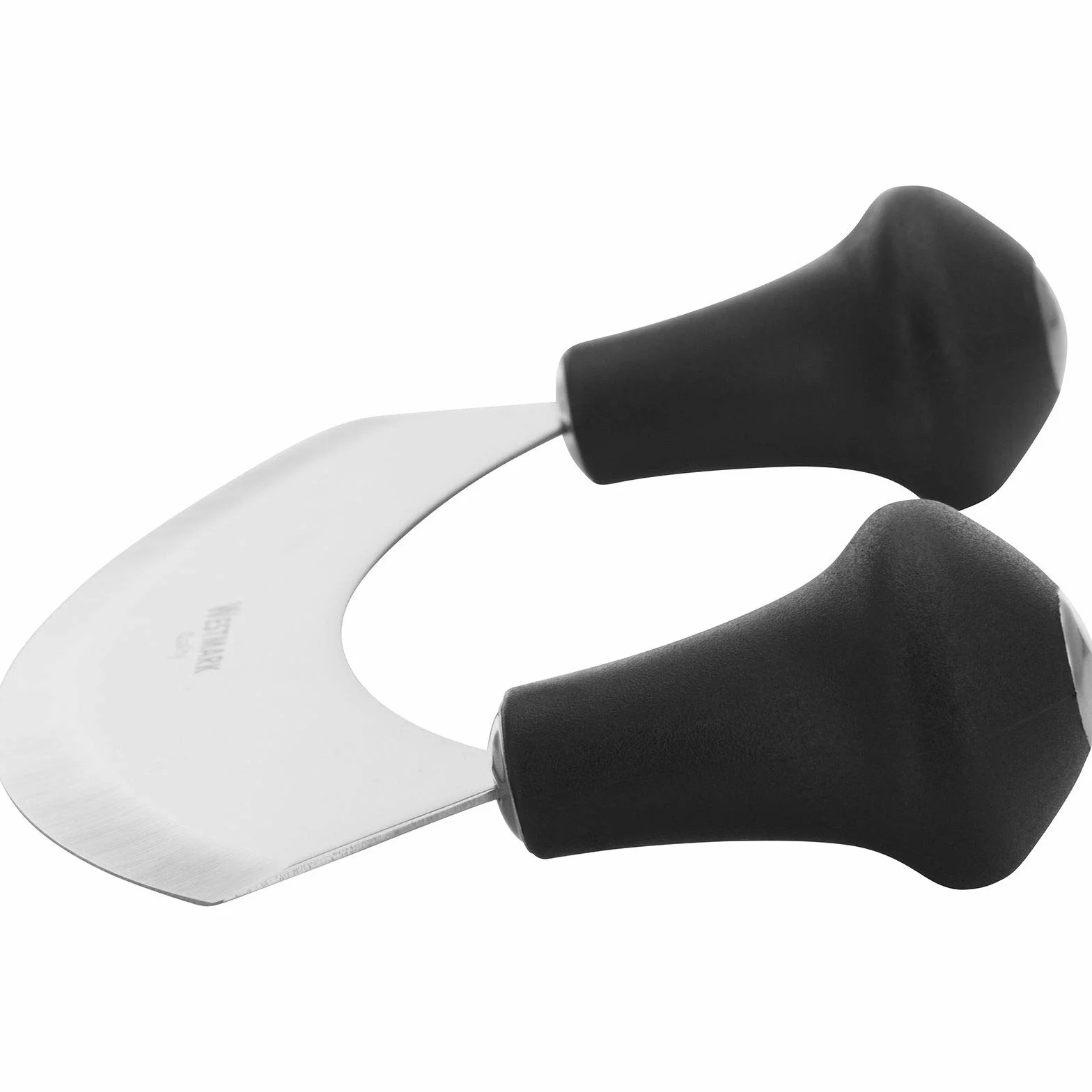 Westmark Mezzaluna, Con 1 lama, Lunghezza: 17 cm, Acciaio inox/Plastica, Argento/Nero, 12932270