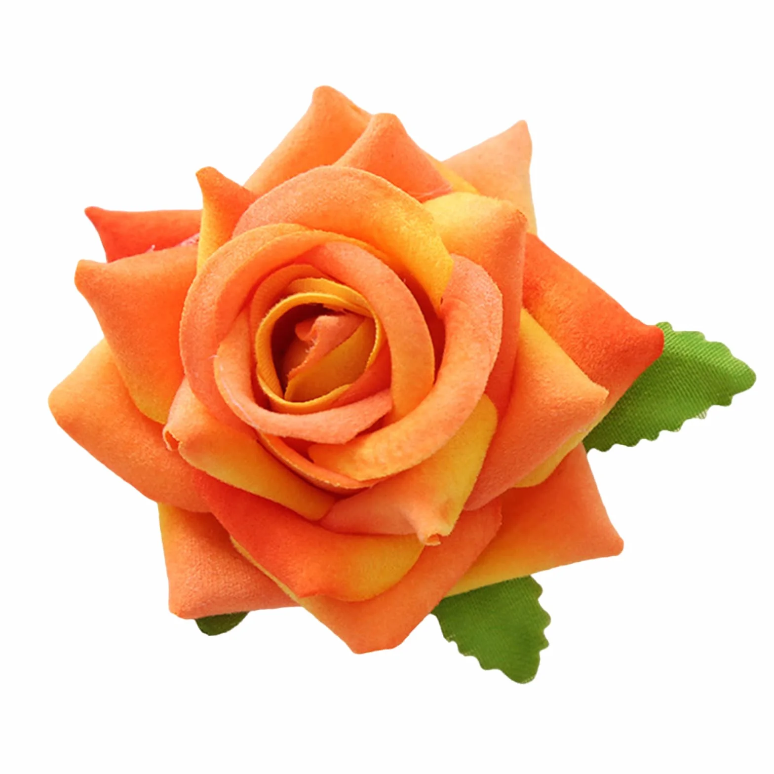 Fermaglio per capelli a forma di rosa arancione per donne