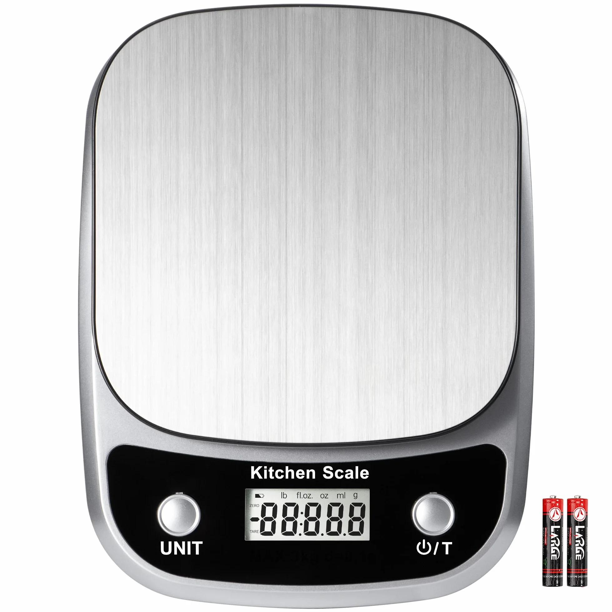GRAM PRES Bilancia digitale da cucina per alimenti, peso in grammi e oz, bilancia professionale da 10 kg/1 g, per dimagrire e cottura al forno